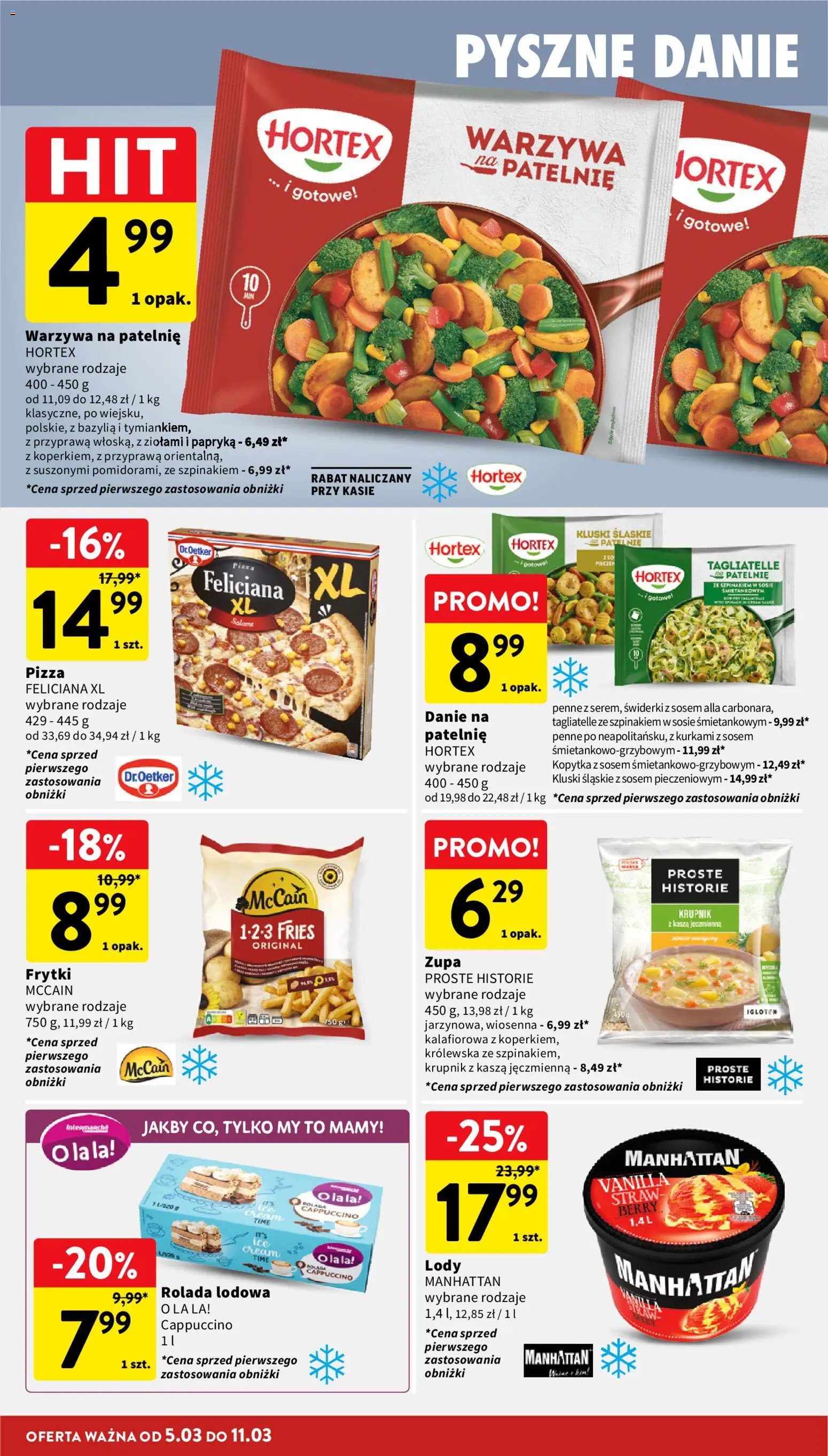 Intermarche gazetka od 05.03.2026 | Strona: 22 | Produkty: Bazylia, Patelnie, Pizza, Frytki