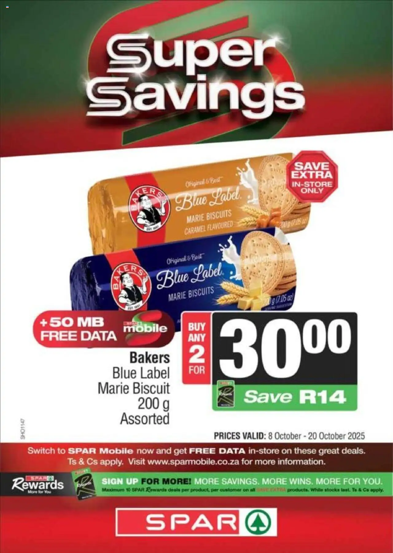 New Superspar catalogue – valid from 08.10.2025 | Page: 4 | Products: Data, Biscuits, Switch, Caramel