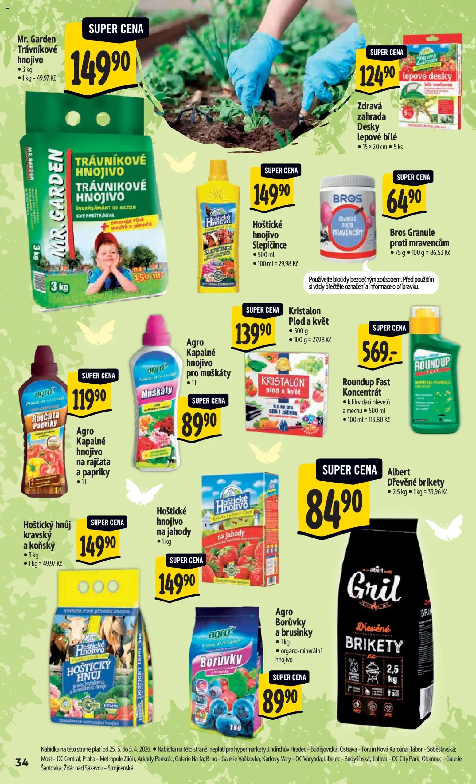 Albert leták - Hypermarket od 25.03.2026 | Strana: 42 | Produkty: Muškáty, Mošt, Granule, Brusinky