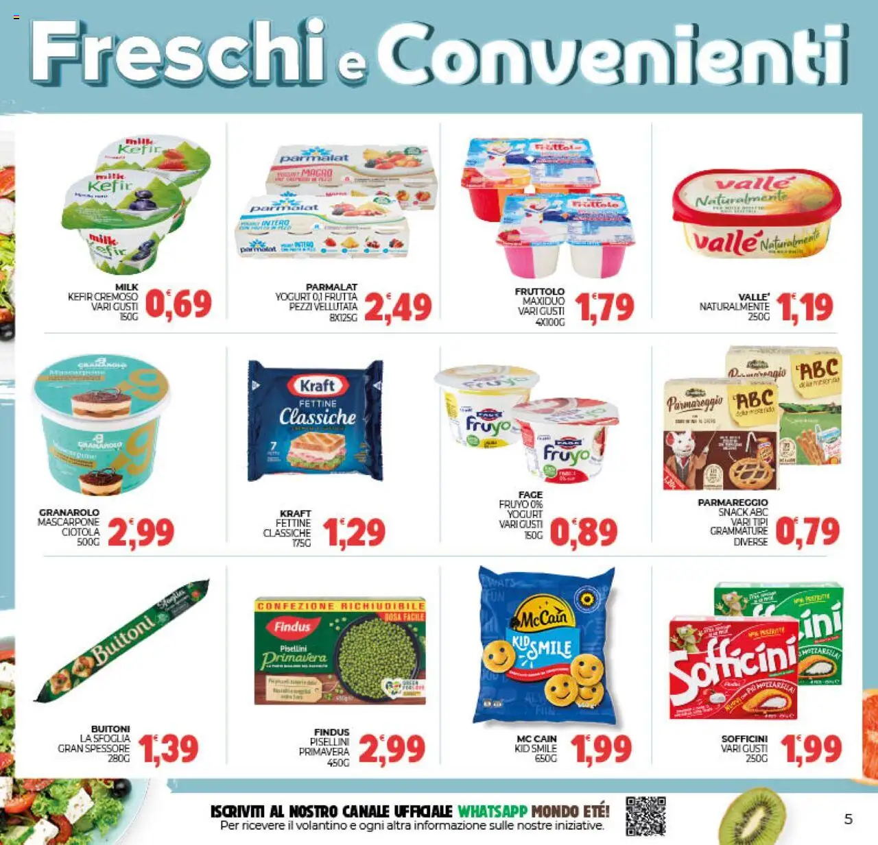 Volantino Eté del 10.10.2025 | Pagina: 5 | Prodotti: Yogurt, Frutta, Mascarpone, Ciotola