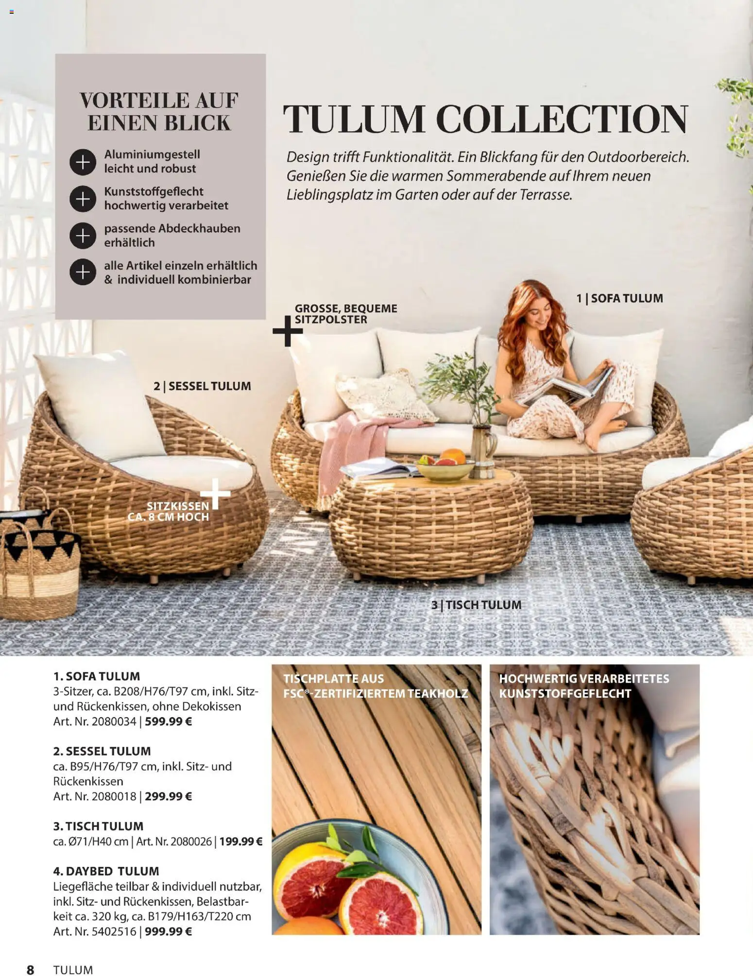 Dehner Gartenmöbel Trends 2026 – gültig ab 29.01.2026 | Seite: 8 | Produkte: Sofa, Sessel, Tisch