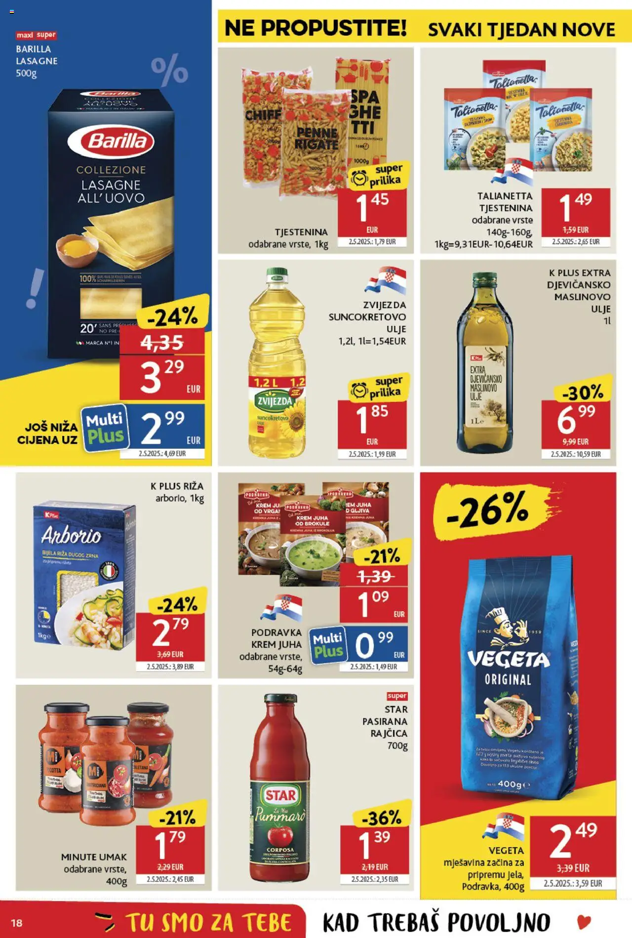 Konzum katalog | vrijedi od 28.05.2025 | Stranica: 18 | Proizvodi: Podravka, Maslinovo ulje, Riža, Rajčica
