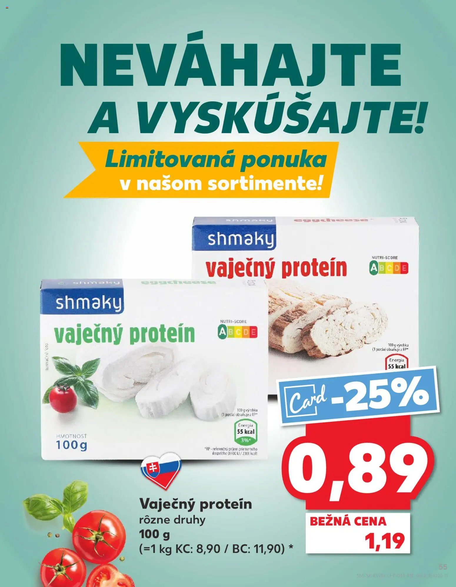 Nové Kaufland akcie – leták je platný od 05.03.2026 | Strana: 55 | Produkty: Protein