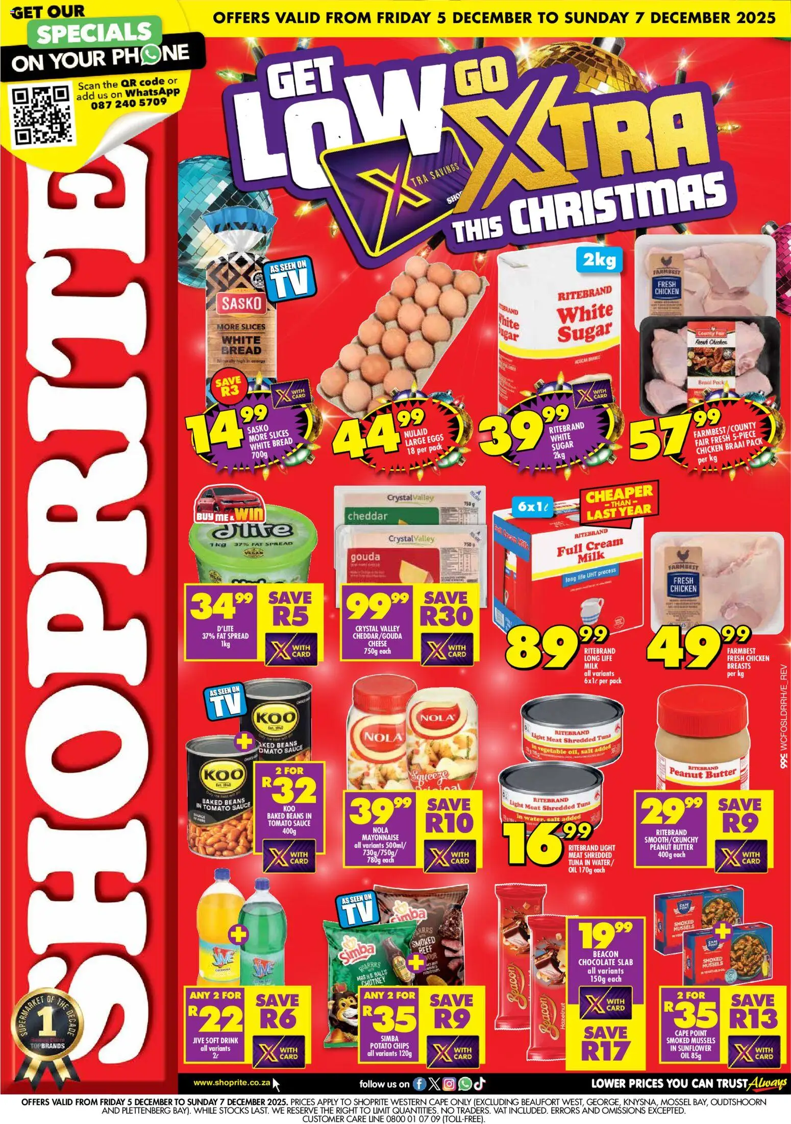 New Shoprite catalogue – valid from 05.12.2025 | Page: 1 | Products: Phone, Milk, Chocolate, Chicken