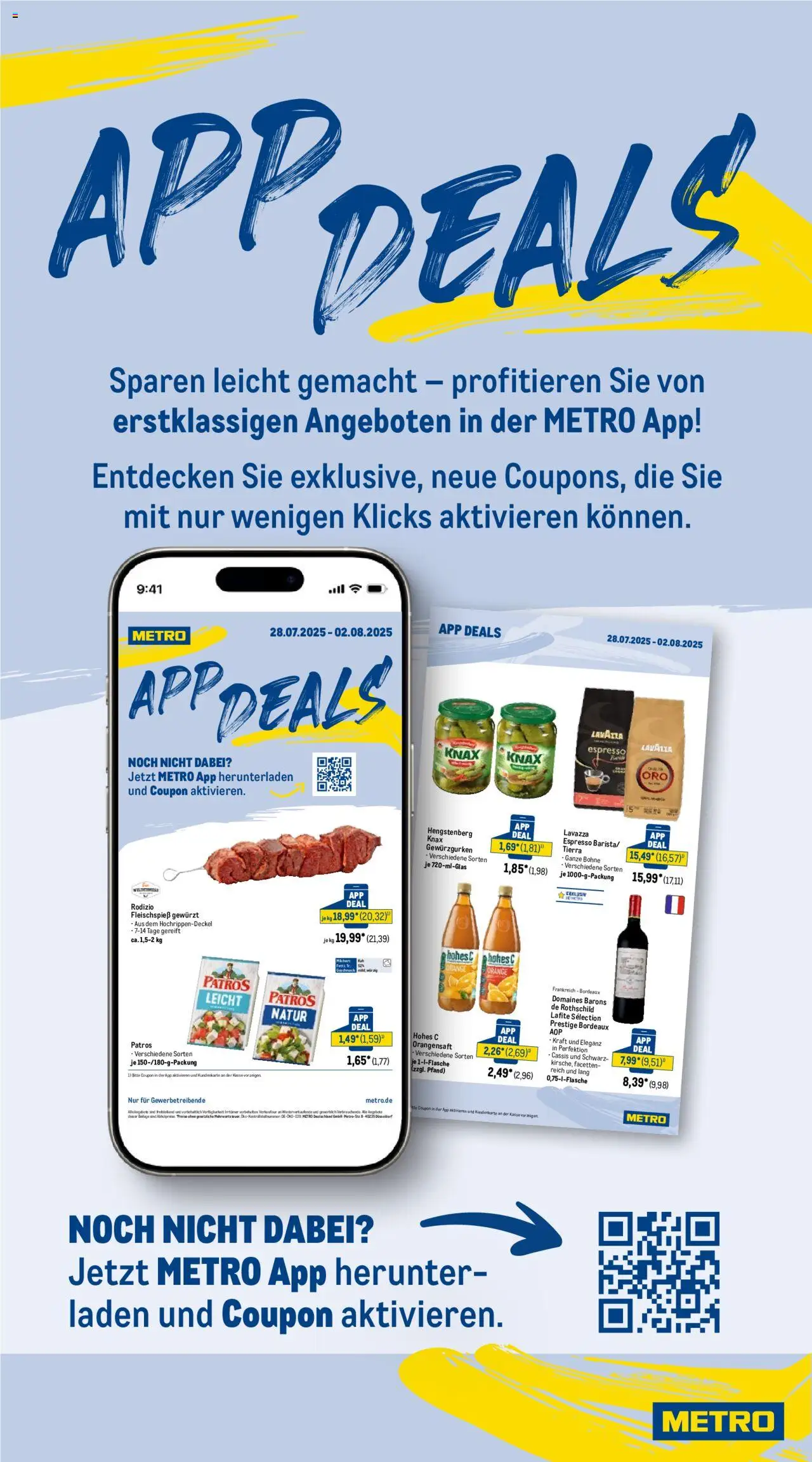 Metro Wochen-Angebote Gastro - gültig ab dem 28.07.2025 | Seite: 21 | Produkte: Lavazza, Patros, Orangensaft, Hohes c