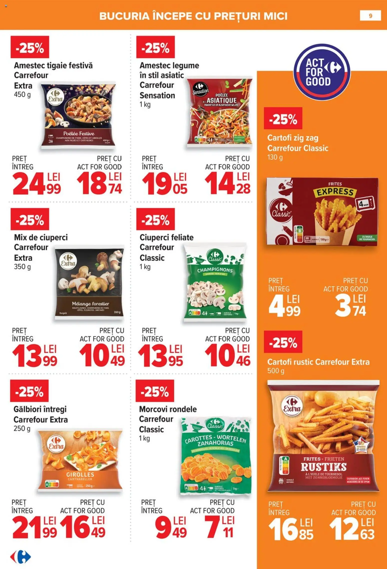 Noul catalog Carrefour – valabil de la 08.01.2026 | Pagină: 9 | Produse: Tigaie, Mici, Morcovi, Legume