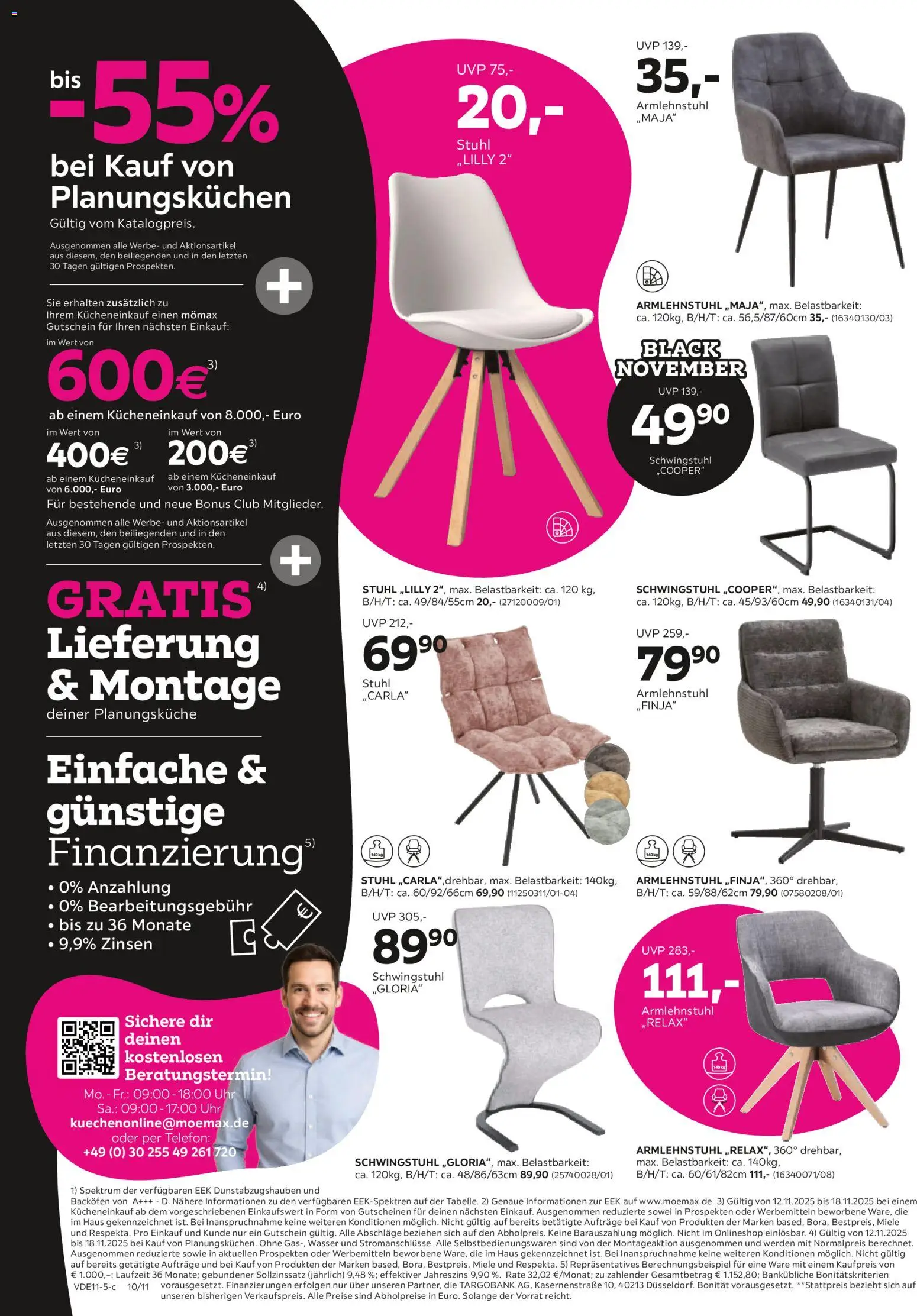 Mömax - Black Friday – gültig ab 10.11.2025 | Seite: 10 | Produkte: Miele, Stuhl, Backofen, Telefon
