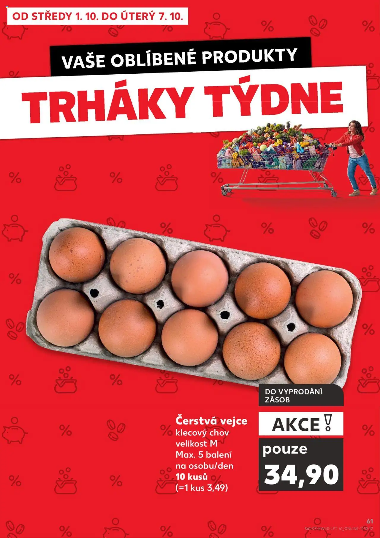 Kaufland leták od 01.10.2025 | Strana: 61 | Produkty: Vejce