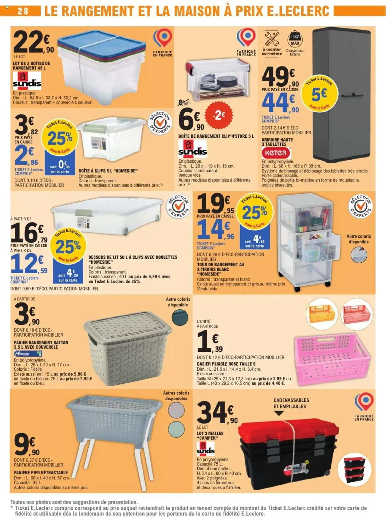  | Page: 28 | Produits: Tablette, Lit, Armoire, Boîte de rangement