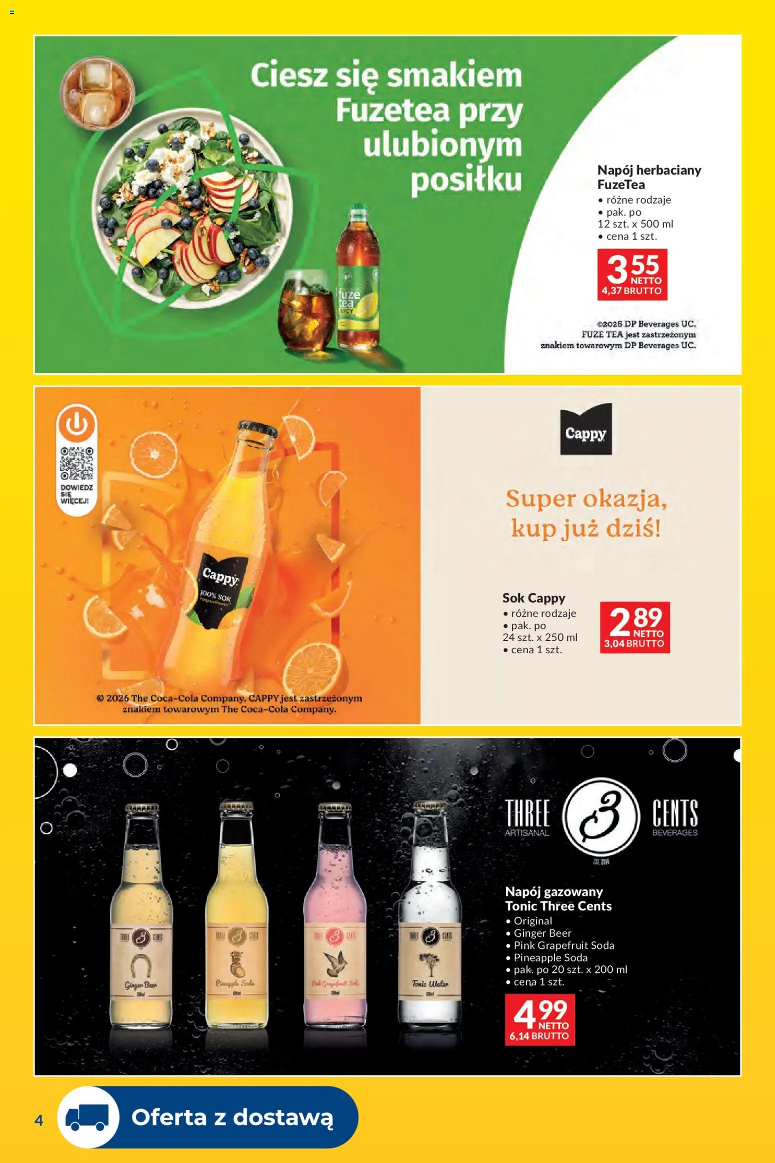 Makro gazetka - Dostawy dla gastronomii od 07.04.2026 | Strona: 4 | Produkty: Ginger Beer, Sok