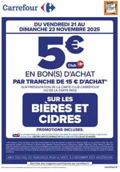 Carrefour - Prévisualisation de Carrefour Opération bon d’achat  valide à partir de 21.11.2025