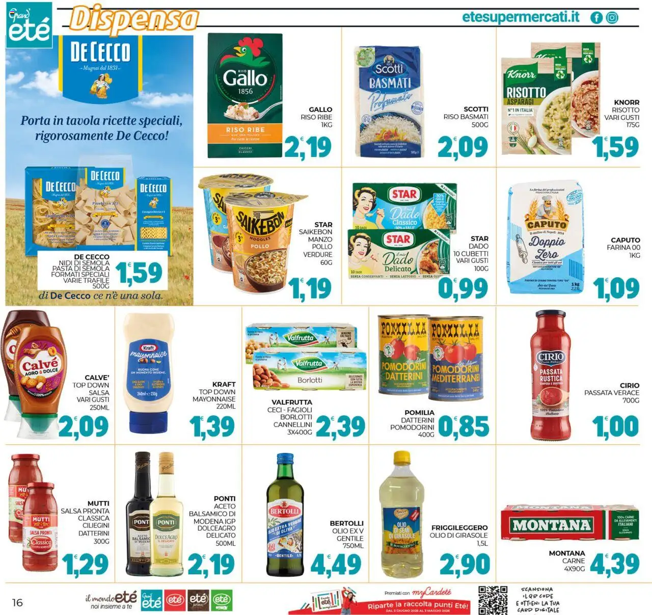 Volantino Eté del 19.09.2025 | Pagina: 16 | Prodotti: Tè, Ceci, Olio, Mutti