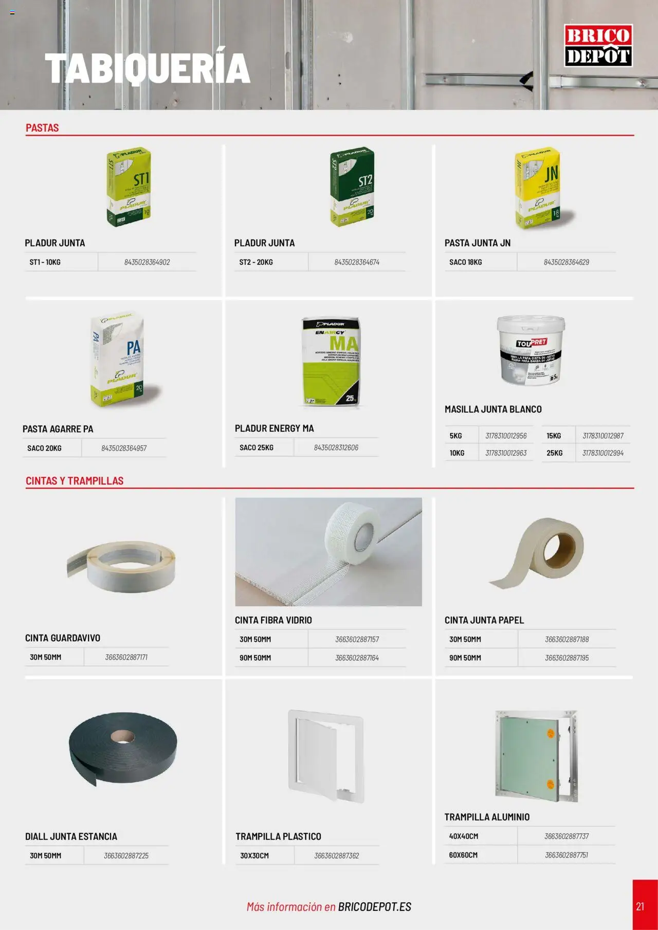 Brico Depôt Catálogo Construcción │ válido desde el 01.04.2025 | Página: 21 | Productos: Pasta