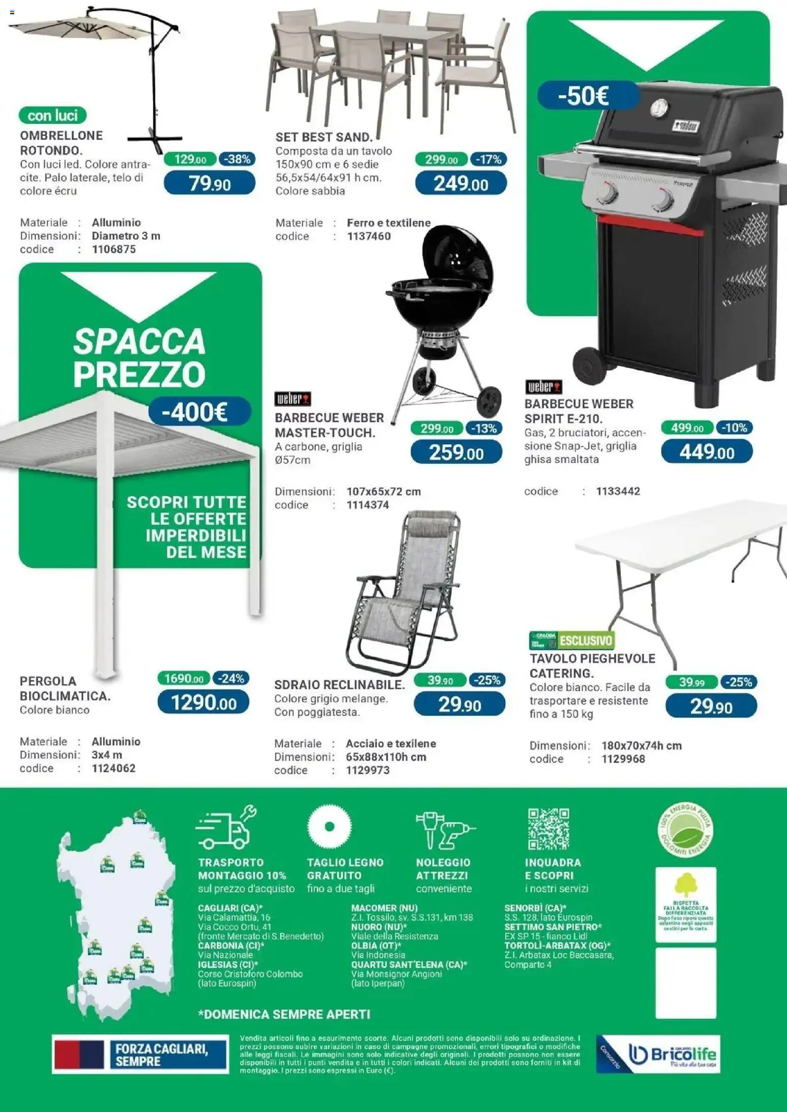 Volantino CFadda del 19.03.2026 | Pagina: 16 | Prodotti: Ombrellone, Pergola, Griglia, Tavolo