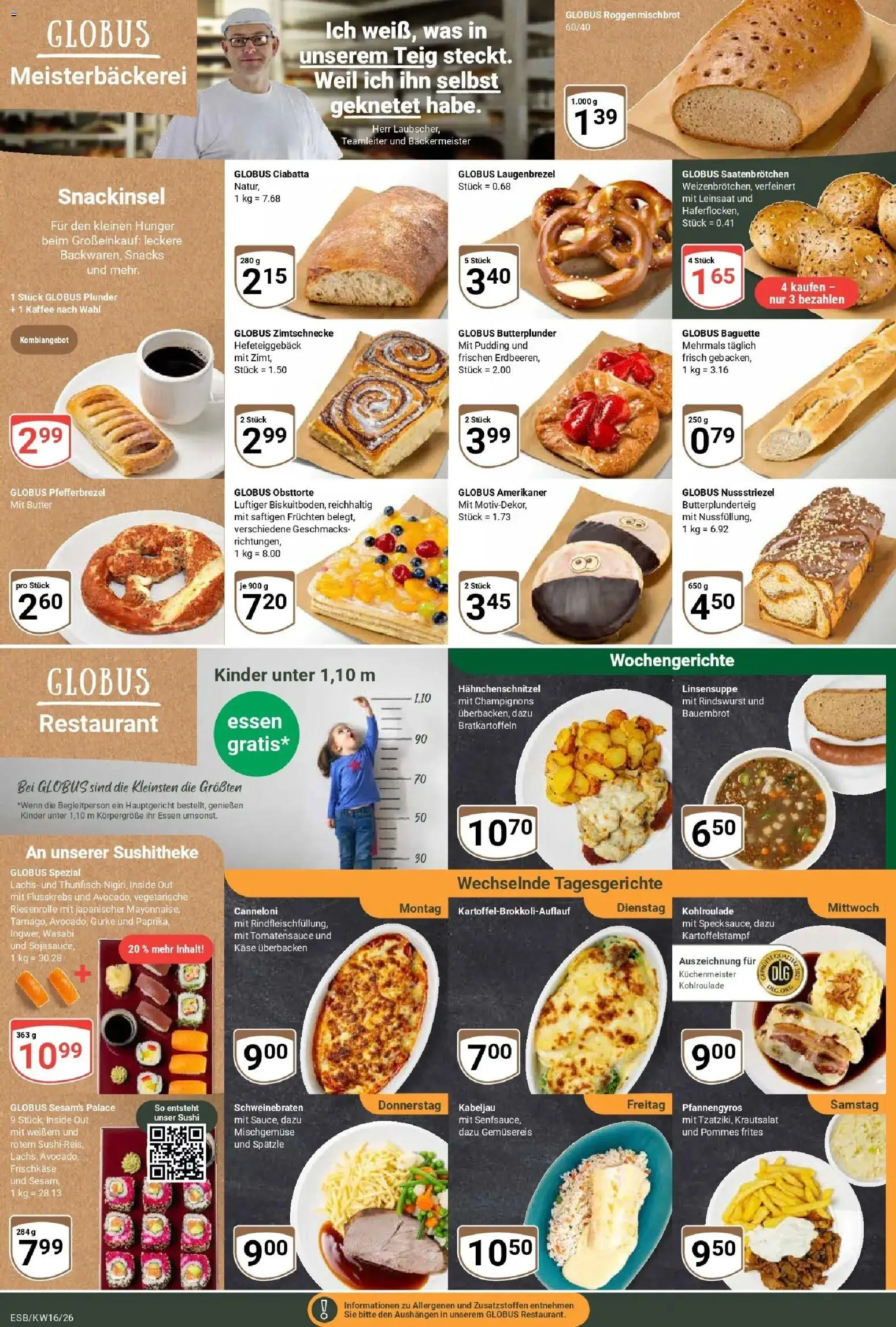 Globus Prospekt Eschborn	 – gültig ab 12.04.2026 | Seite: 7 | Produkte: Butter, Käse, Pommes, Baguette