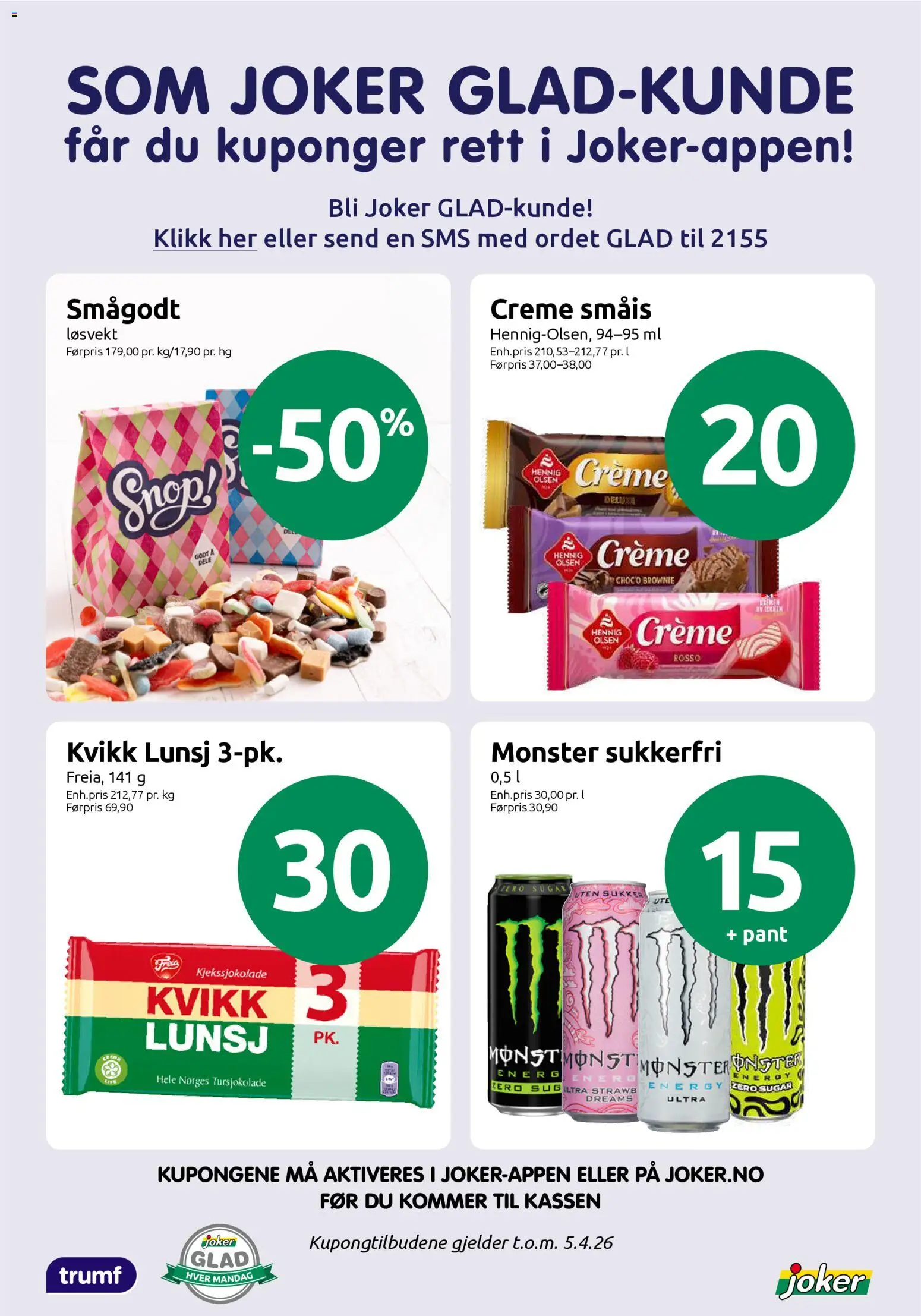 Nye » Joker kundeavis « er nå online. Se alle Apriltilbud på mobilen og spar! | Norway