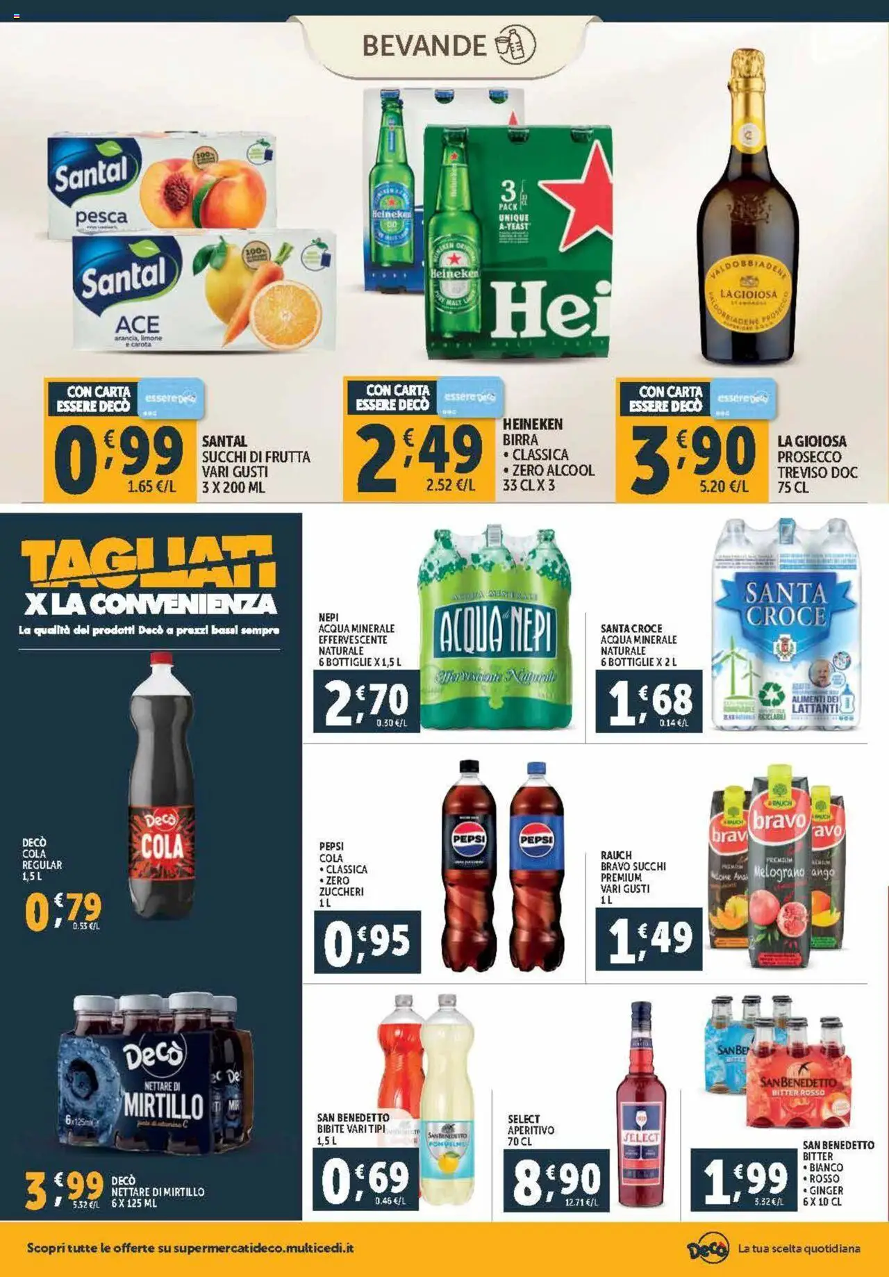 Volantino Decò del 03.10.2025 | Pagina: 16 | Prodotti: Acqua, Bibite, Acqua minerale, Heineken