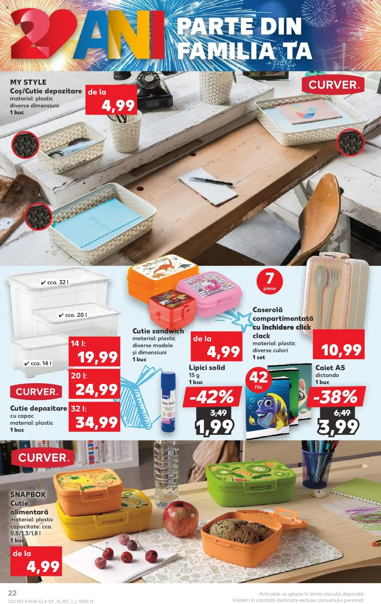 Catalog Kaufland - București – valabil de la 20.08.2025 | Pagină: 22 | Produse: Delgeç, Notebook, Cutie