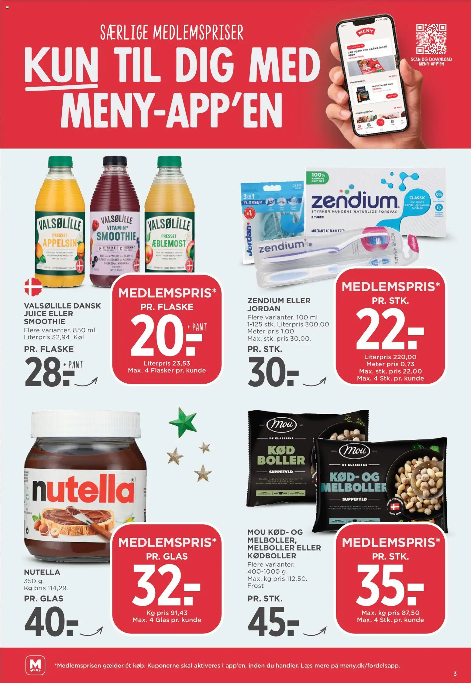 Meny tilbudsavis – gyldig fra 21.11.2025 | Side: 3 | Produkter: Juice, Smoothie, Nutella
