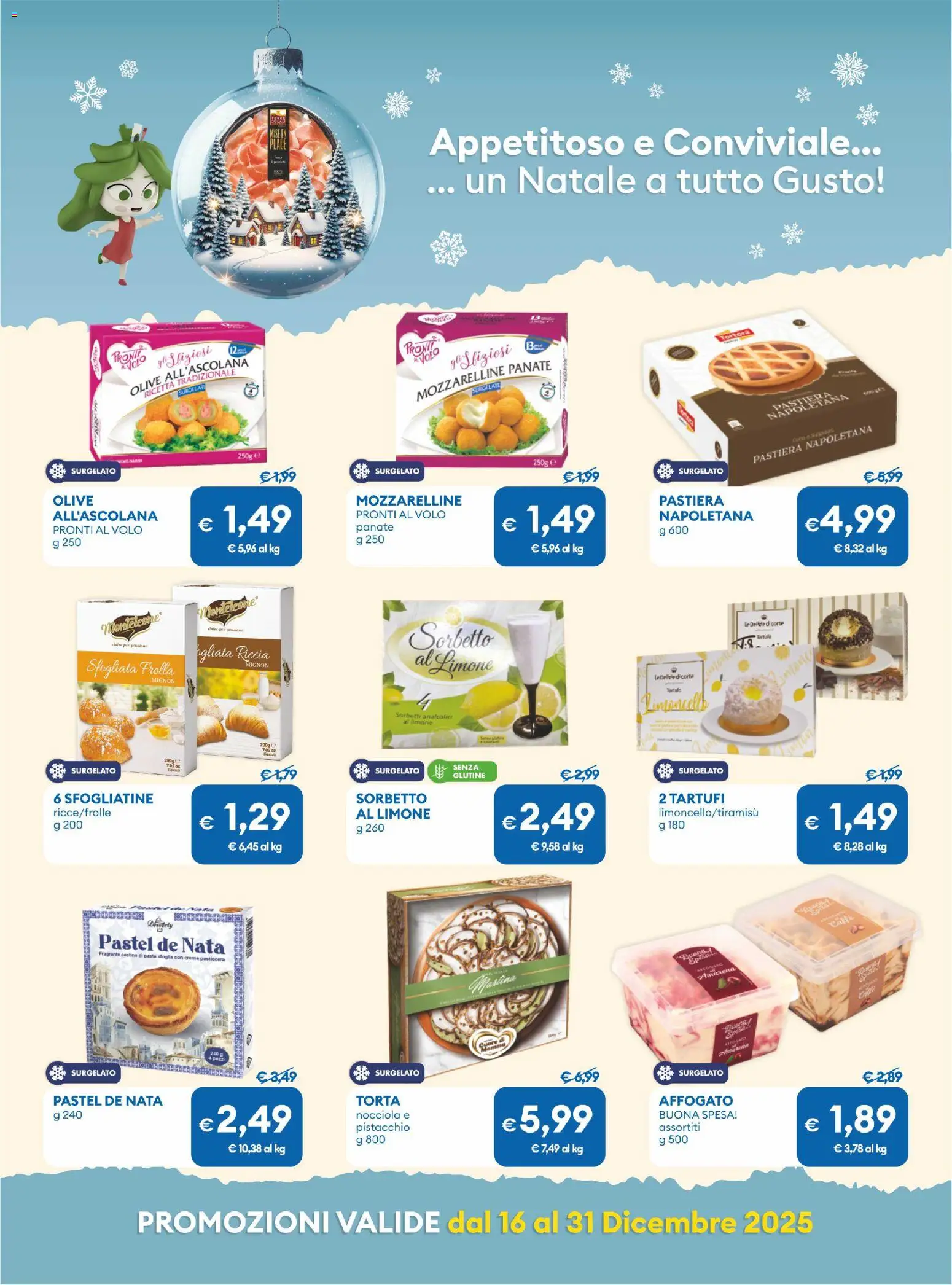 Volantino MD Discount del 16.12.2025 | Pagina: 16 | Prodotti: Tartufo, Pasta sfoglia, Torta, Limoncello