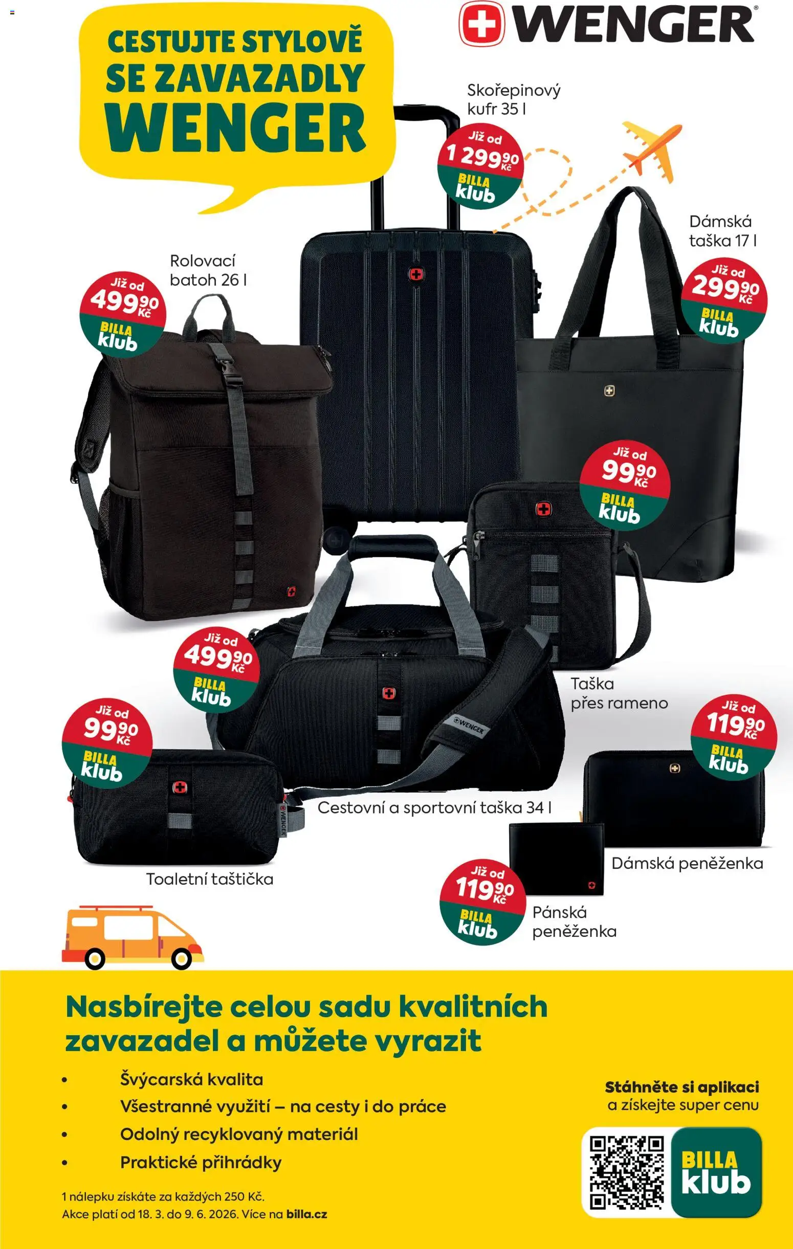 Billa Velký leták od 01.04.2026 | Strana: 27 | Produkty: Batoh, Peněženka, Kufr, Wenger