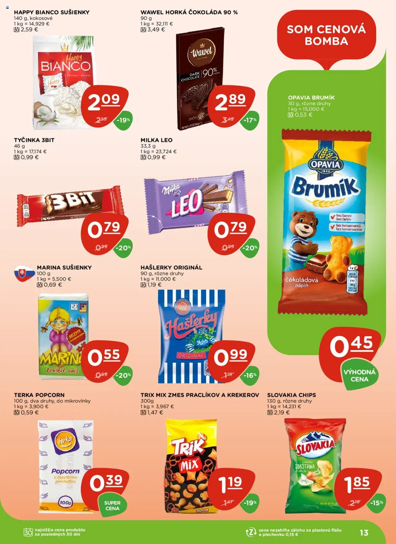 Terno leták │ platný od 21.08.2025 | Strana: 13 | Produkty: Mikrovlnky, Smotana, Čokoláda, Milka