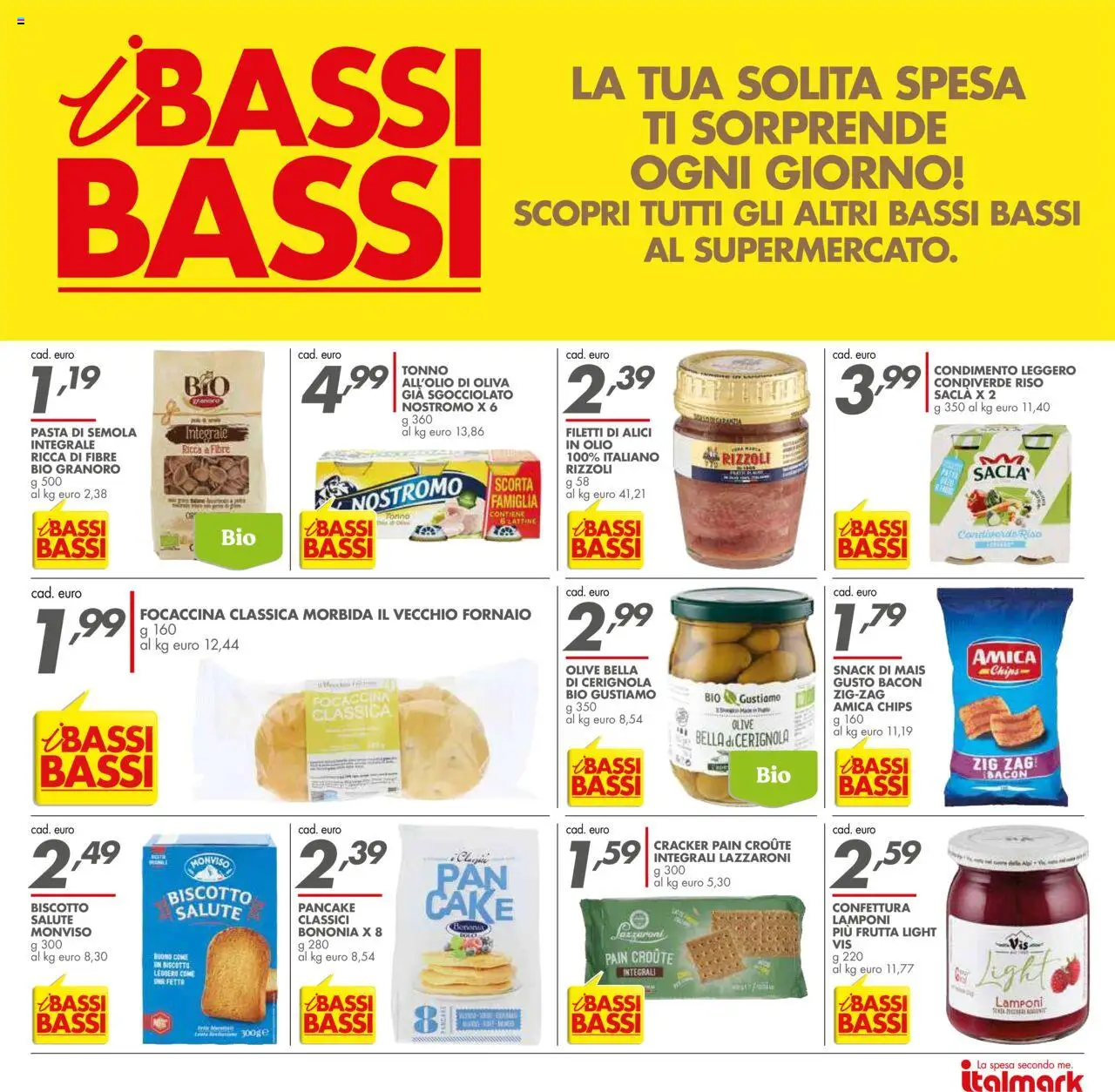 Volantino Italmark del 20.08.2025 | Pagina: 21 | Prodotti: Lamponi, Olive, Pasta, Alici