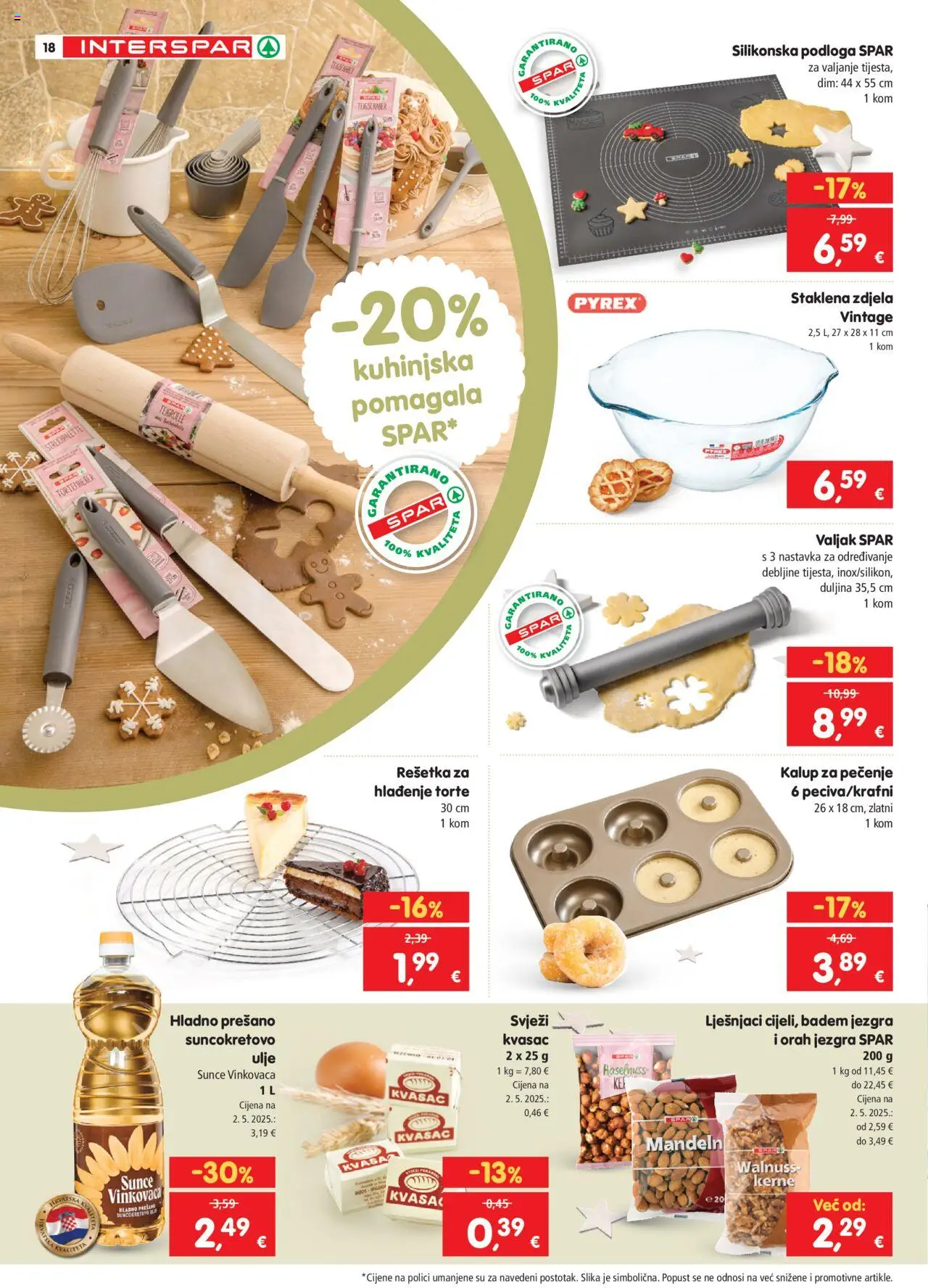 Interspar katalog | vrijedi od 08.10.2025 | Stranica: 18 | Proizvodi: Ulje, Badem, Zdjela, Kvasac