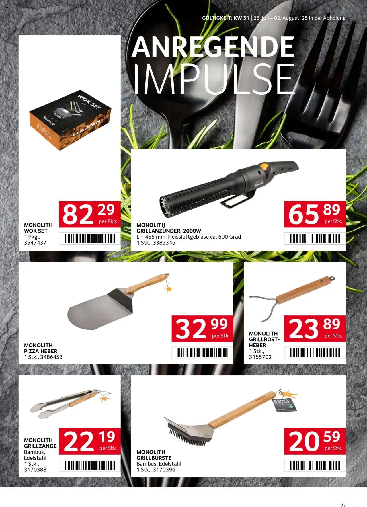 Transgourmet Flugblatt gültig ab 27.07.2025 | Seite: 27 | Produkte: Pizza