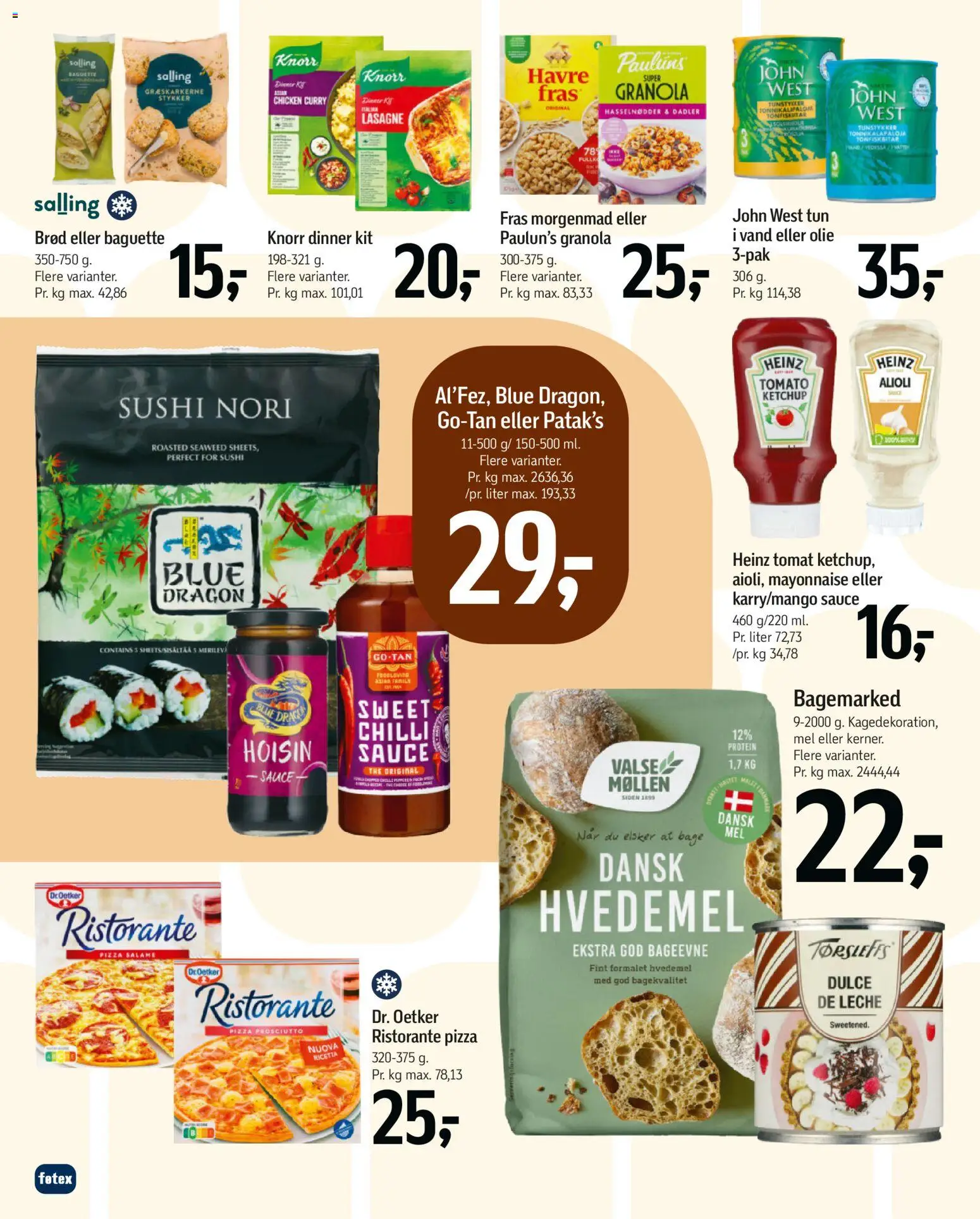 Føtex tilbudsavis – gyldig fra 17.04.2026 | Side: 32 | Produkter: Brød, Pizza, Tun, Hasselnødder