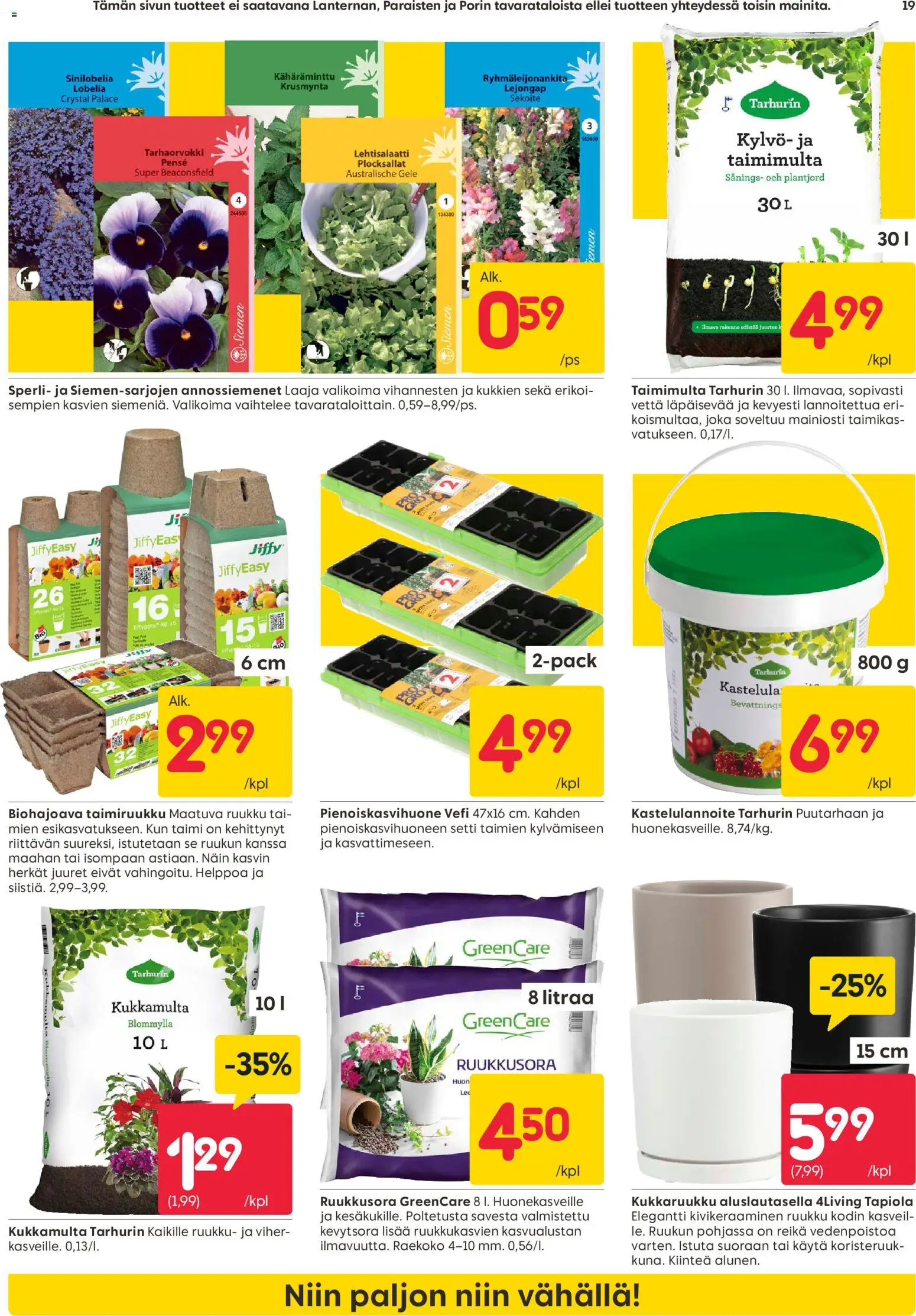 Rusta tarjoukset – voimassa 19.01.2026 alkaen | Sivu: 19 | Tuotteet: Kukkaruukku, Lehtisalaatti
