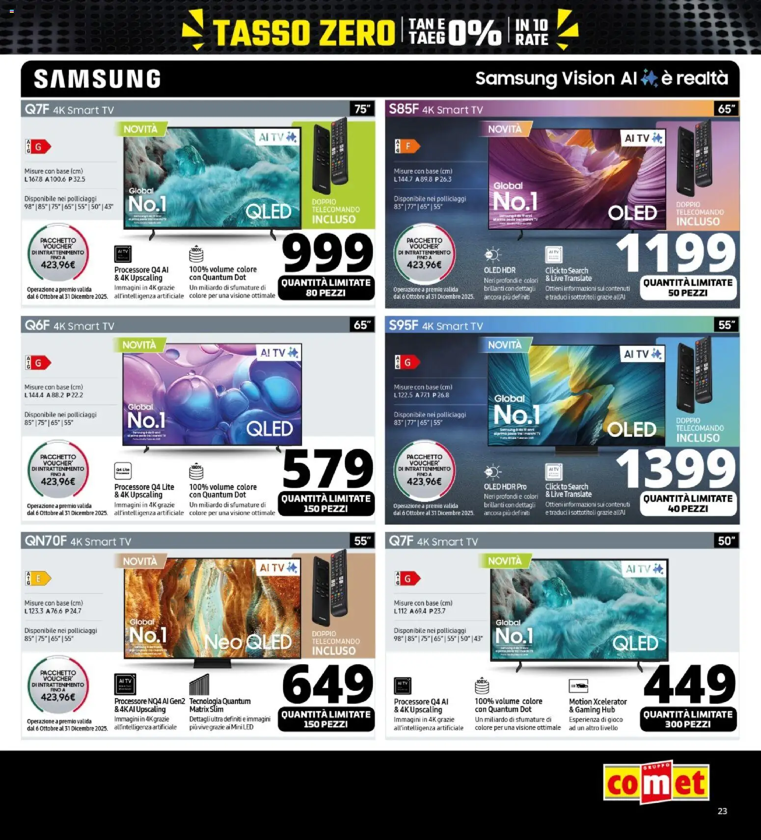 Volantino Comet del 26.11.2025 | Pagina: 23 | Prodotti: Telecomando, smart TV, TV, Gioco
