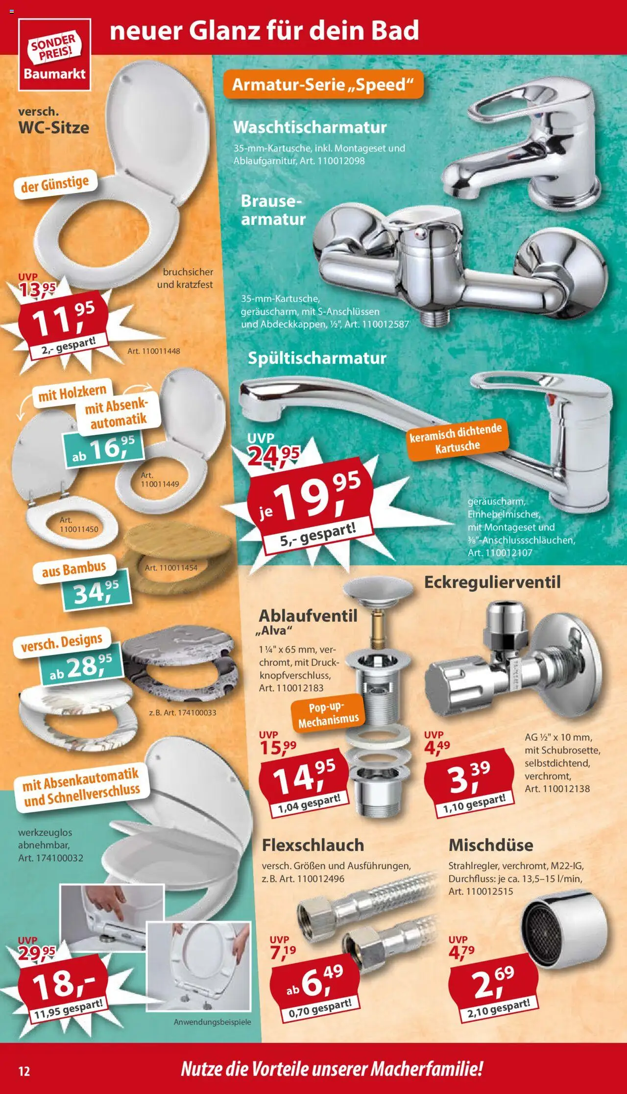 Sonderpreis Baumarkt Prospekt 	 – gültig ab 13.09.2025 | Seite: 12 | Produkte: Bad, Armatur