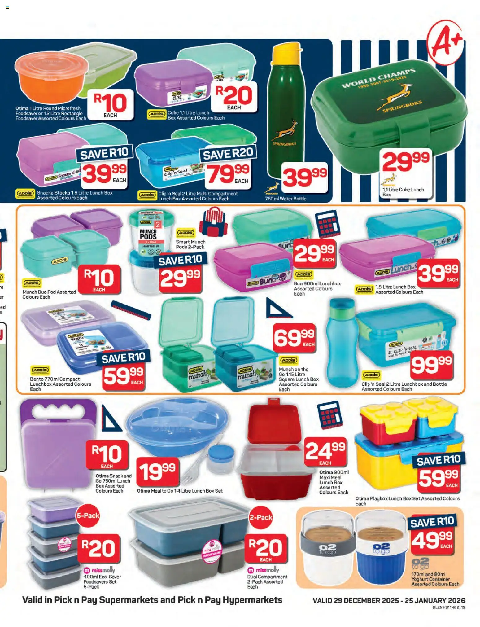 New Pick n Pay catalogue – valid from 29.12.2025 | Page: 19 | Products: Yoghurt, Box, Water