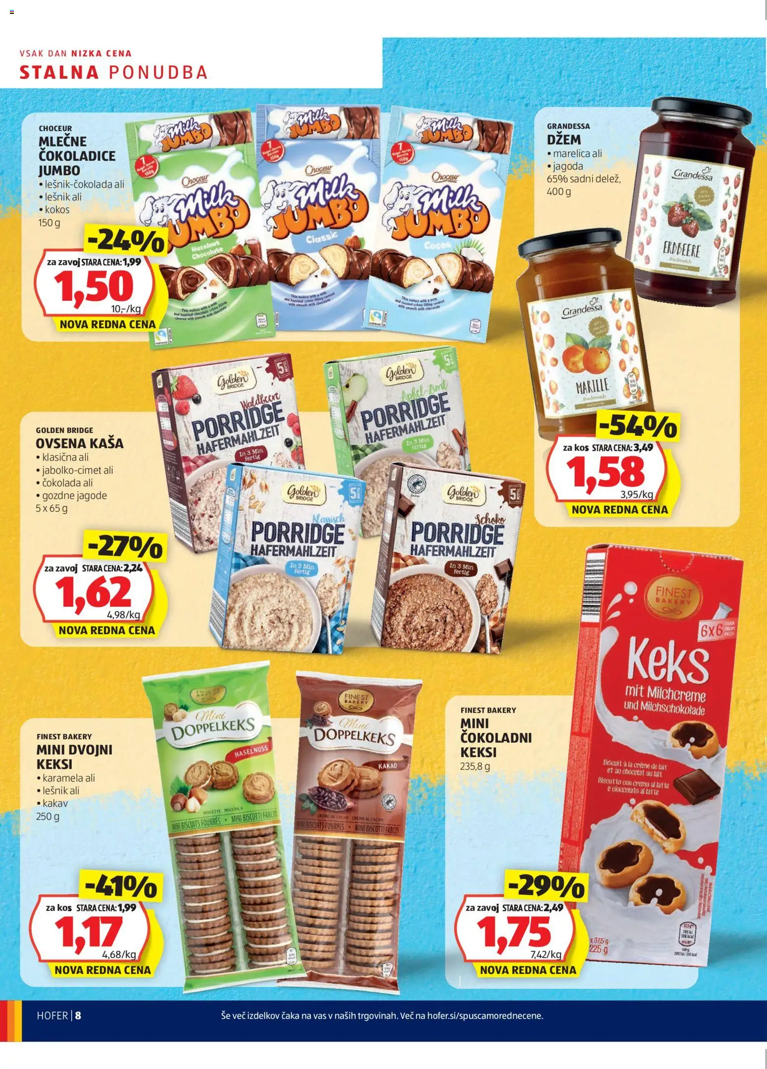 Novi Hofer katalog ponudbe – veljaven od 06.11.2025 | Stran: 8 | Izdelki: Keksi, Tijera de poda, Kakav, Cokolada
