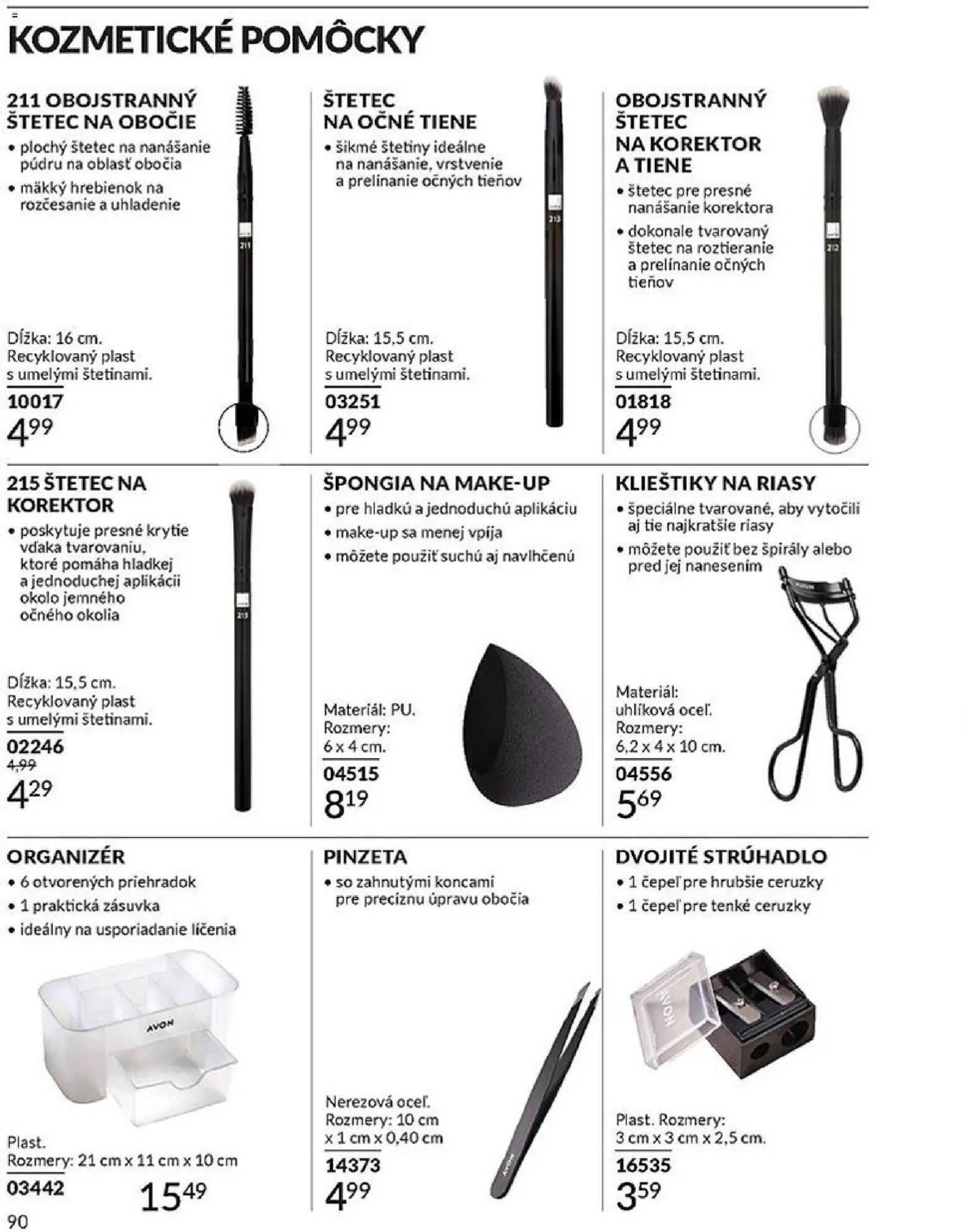 Nové Avon akcie – leták je platný od 01.12.2025 | Strana: 90 | Produkty: Organizér, Strúhadlo, Korektor