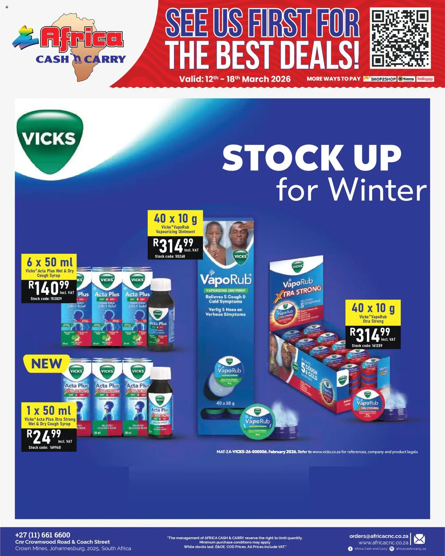 New Africa Cash & Carry catalogue – valid from 12.03.2026 | Page: 49 | Products: Cough syrup, Stock, Syrup