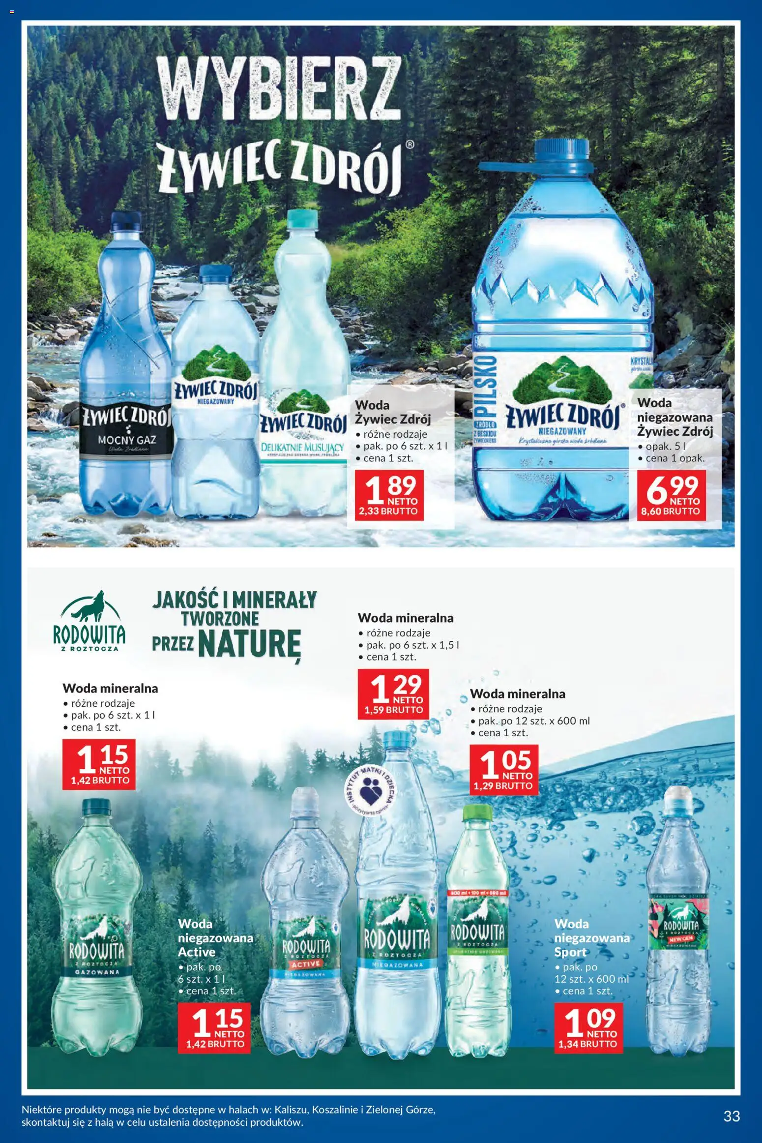 Makro Gazetka - Na wiosnę od 03.03.2026 | Strona: 33 | Produkty: Woda niegazowana, Woda