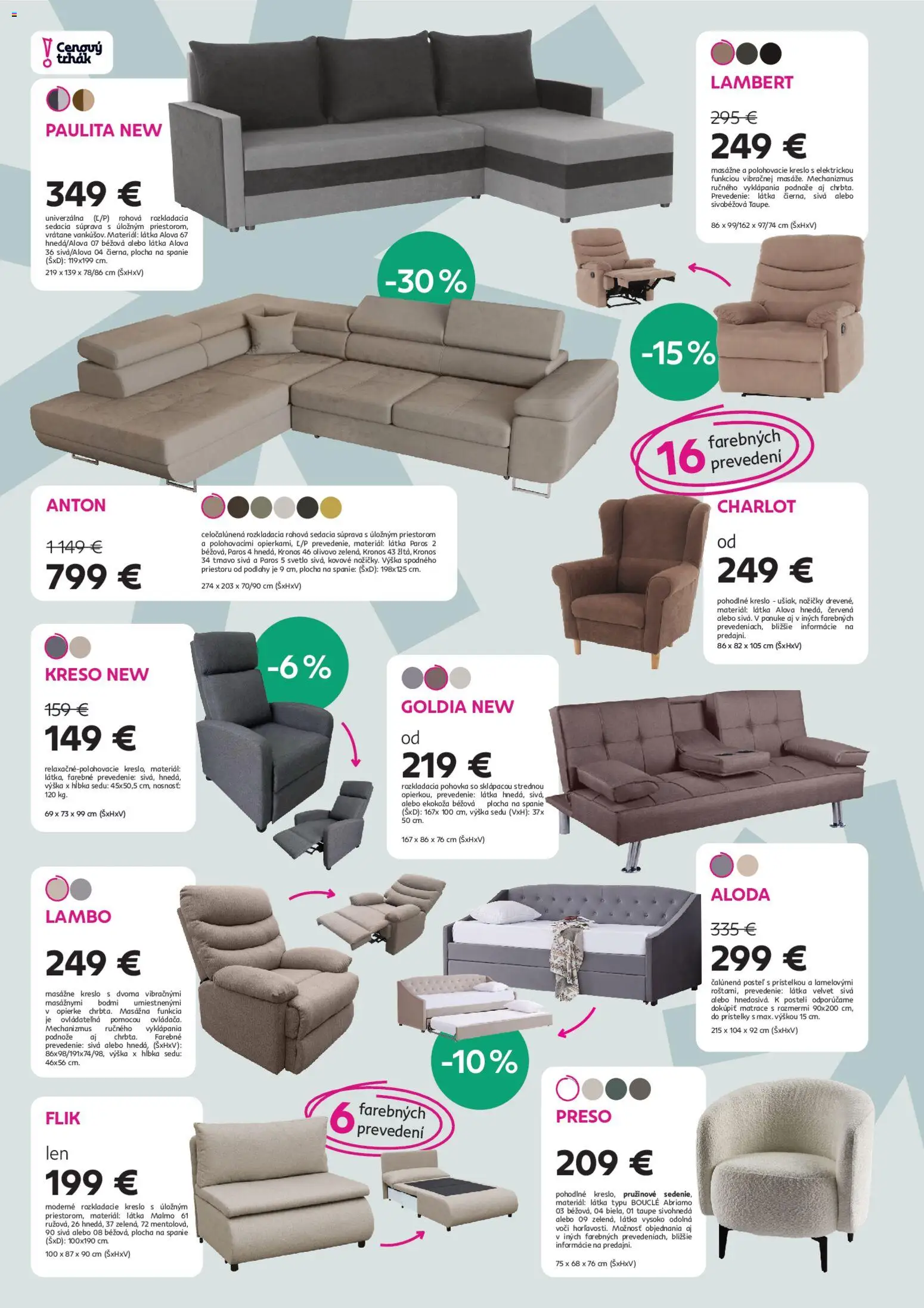 Nové Kondela akcie – leták je platný od 12.11.2025 | Strana: 2 | Produkty: Matrace, Rohová sedacia súprava, Sedacia súprava, Posteľ