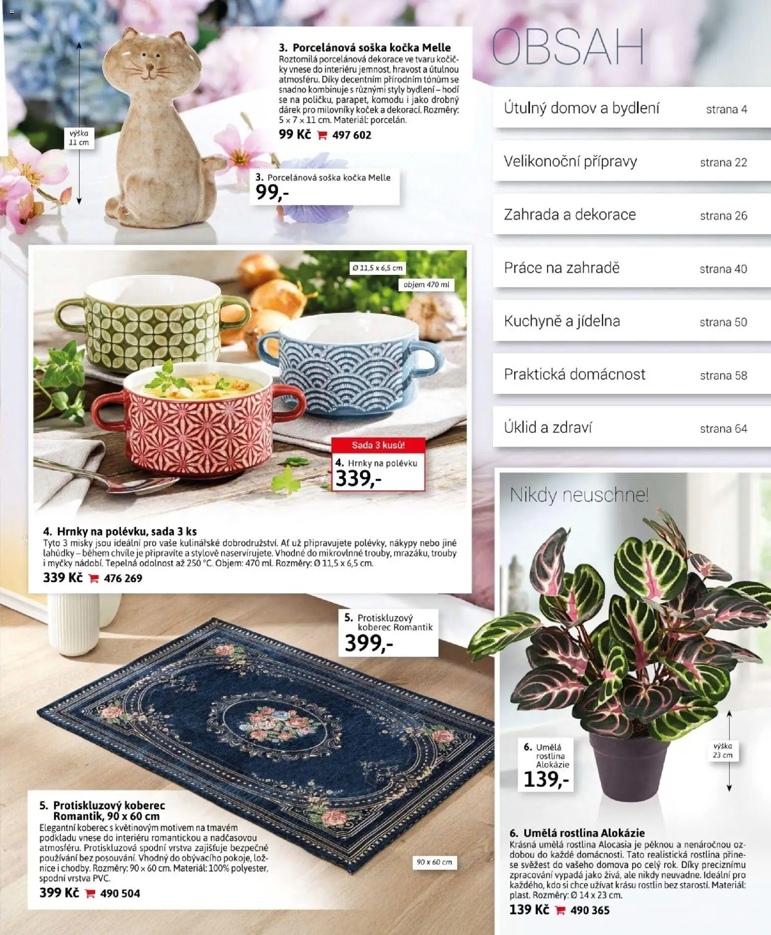 Velký Košík katalog únor 2026 od 01.02.2026 | Strana: 3 | Produkty: Hrnky, Soška, Koberec, Dekorace