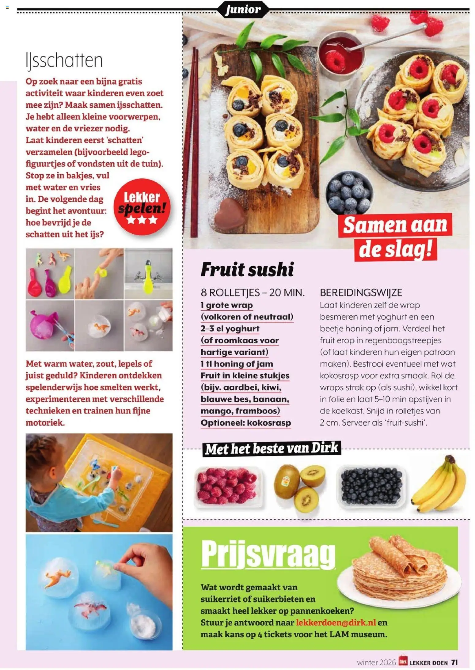 {H1} | Pagina: 71 | Producten: Yoghurt, Sushi, Pannenkoeken, Fruit