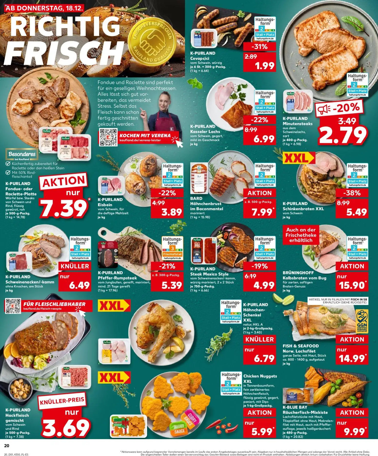 Kaufland prospekt Potsdam	 – gültig ab 21.12.2025 | Seite: 20 | Produkte: Cevapcici, Pfeffer, Fleisch, Hackfleisch