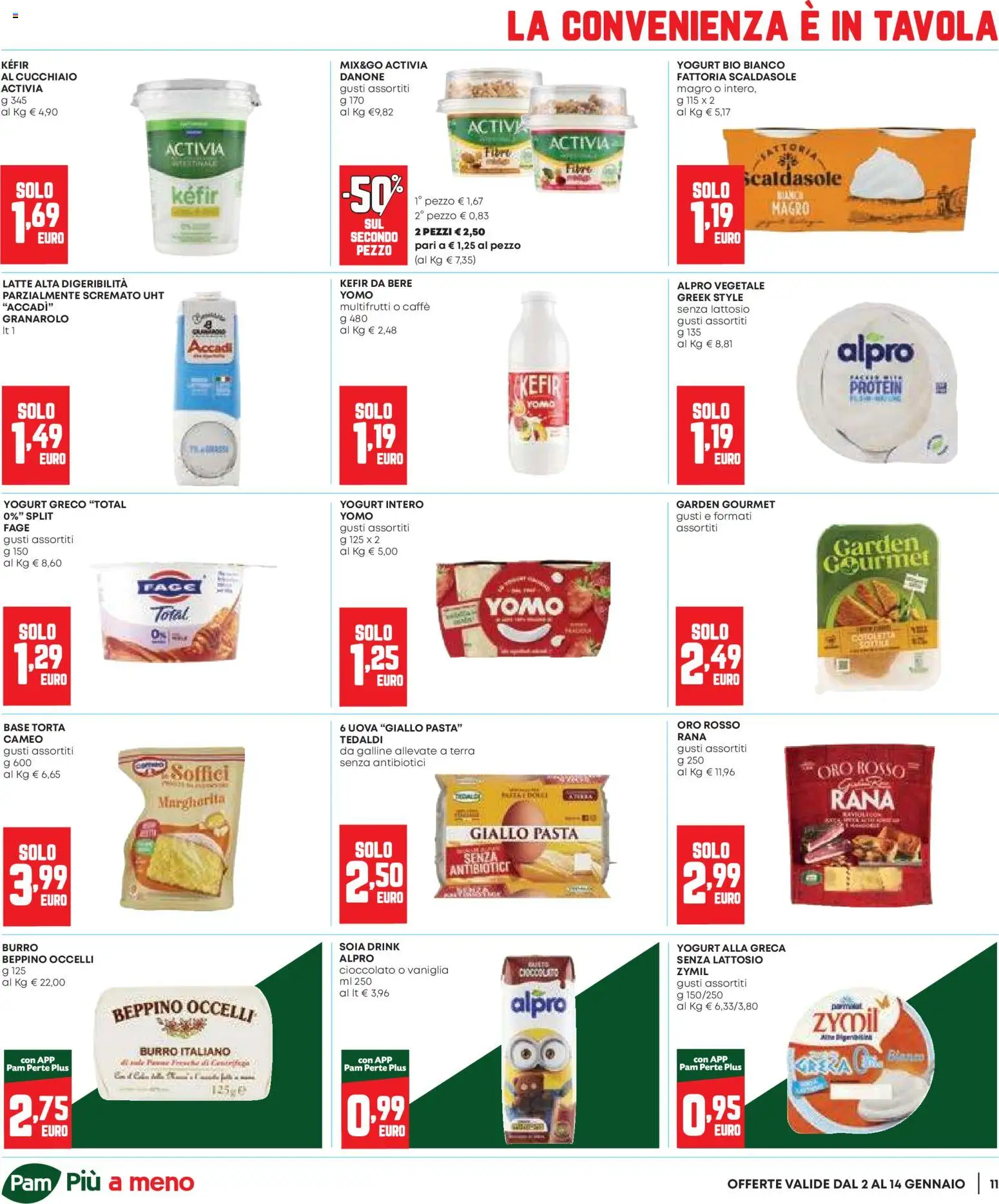 Volantino Panorama del 02.01.2026 | Pagina: 11 | Prodotti: Yogurt, Caffè, Pasta, Torta