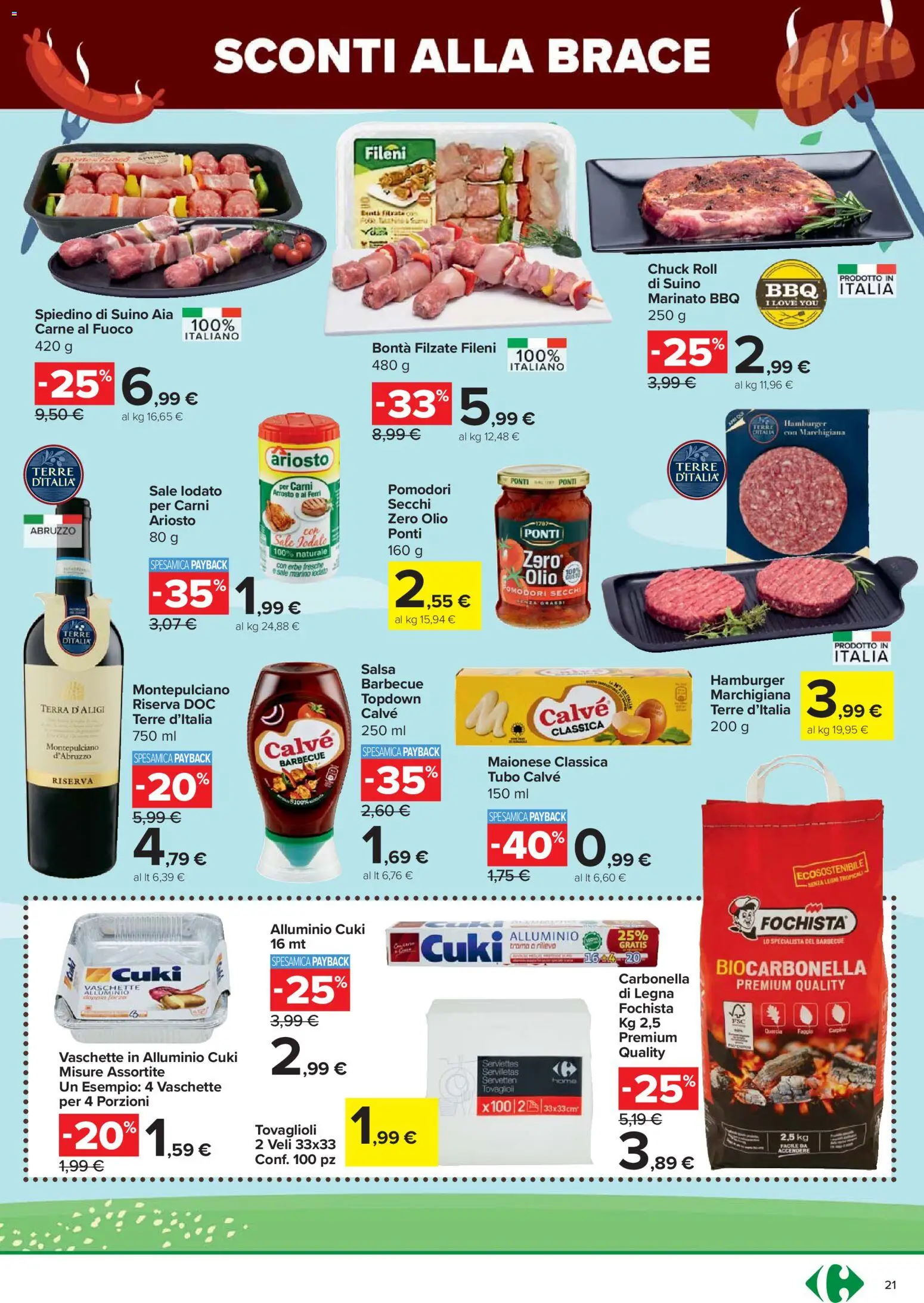 Volantino Carrefour del 24.03.2026 | Pagina: 21 | Prodotti: Salsa, Sale, Suino, Terra