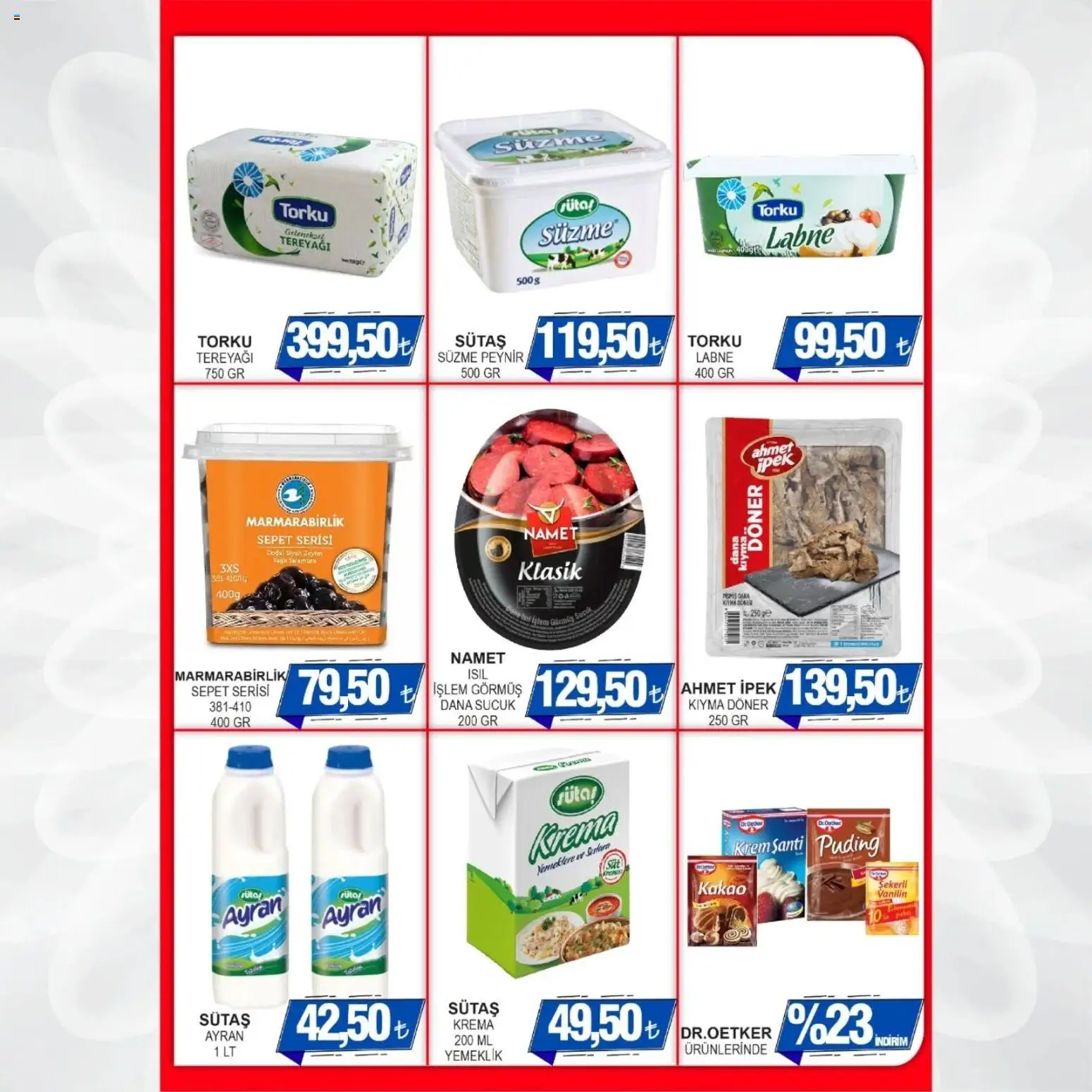 Furpa Katalog - 23.04.2026 tarihinden itibaren geçerlidir | Sayfa: 3 | Ürünler: Krem, Tereyağı, Krema, Süzme peynir