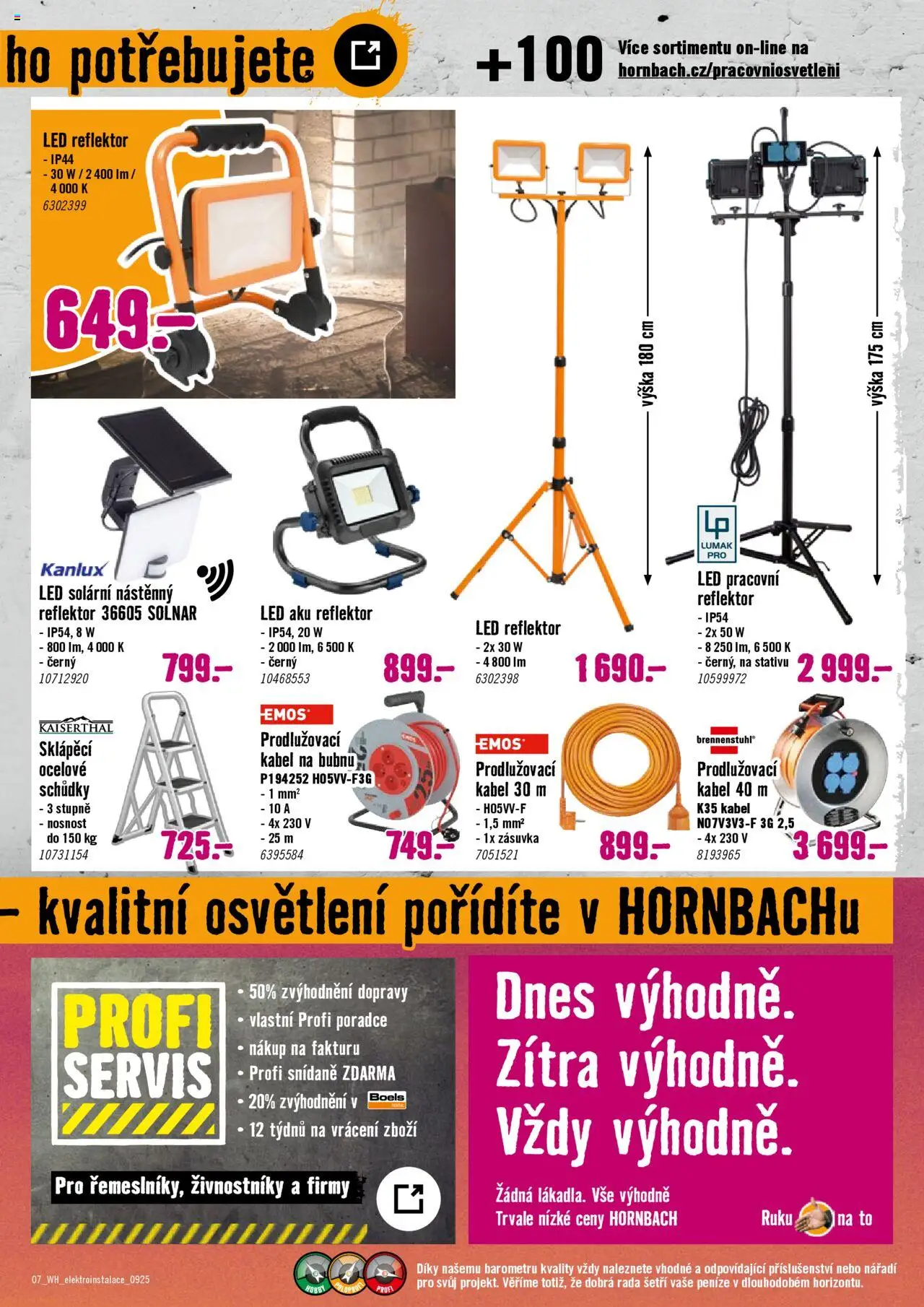 HORNBACH leták - Elektroinstalace od 10.09.2025 | Strana: 7 | Produkty: Nářadí, LED reflektor, Zásuvka, LED