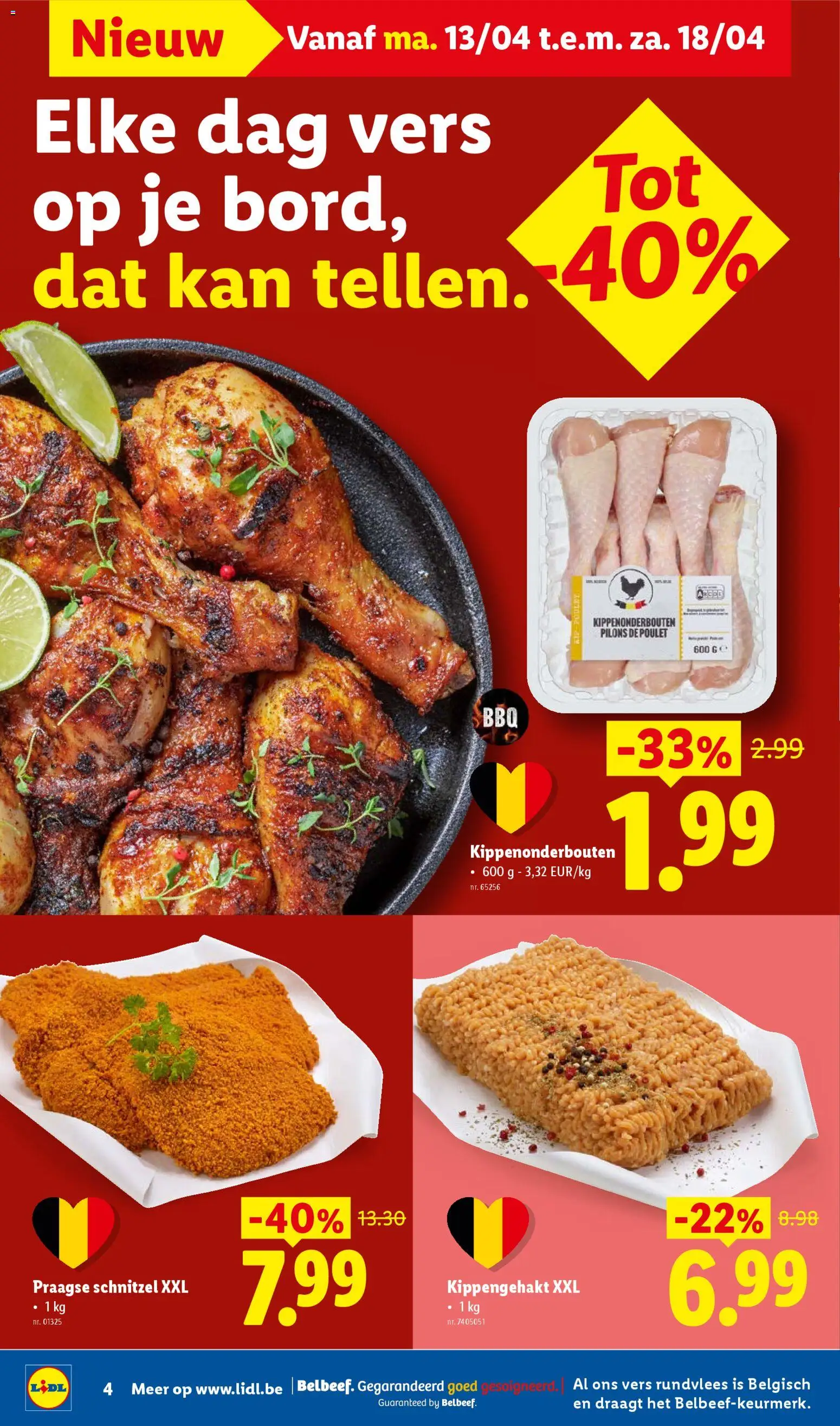 {H1} | Pagina: 4 | Producten: Schnitzel, Kippengehakt, Rundvlees, Kan