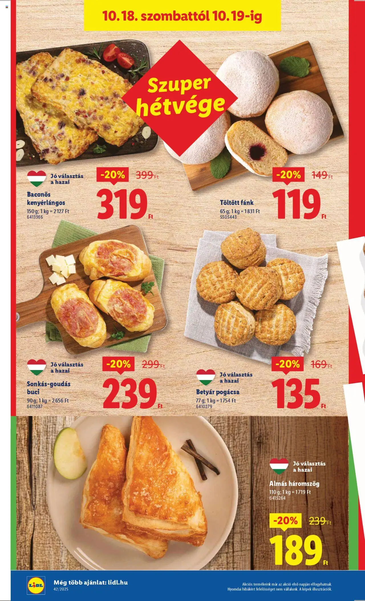 Lidl akciós ujság - amely érvényes a következő dátumtól: 16.10.2025 | Oldal: 38 | Termékek: Fánk, Pogácsa