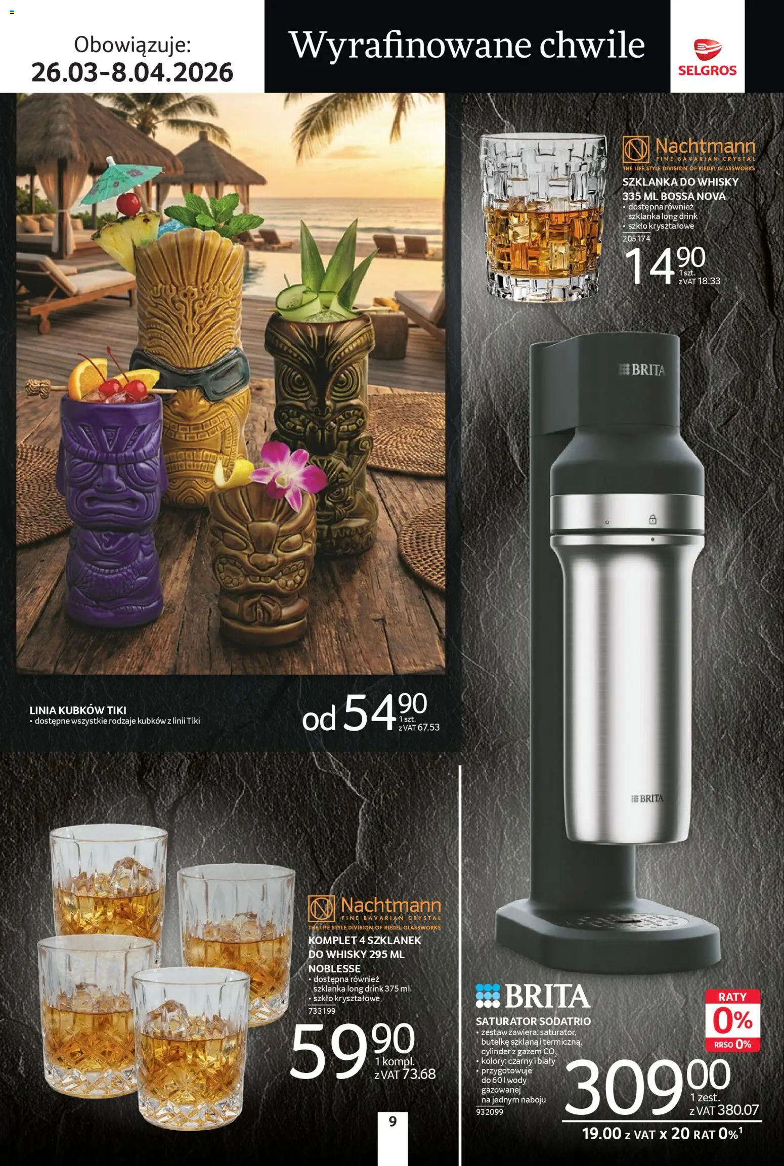 Selgros cash&carry gazetka - Premium od 26.03.2026 | Strona: 9 | Produkty: Szklanka, Whisky