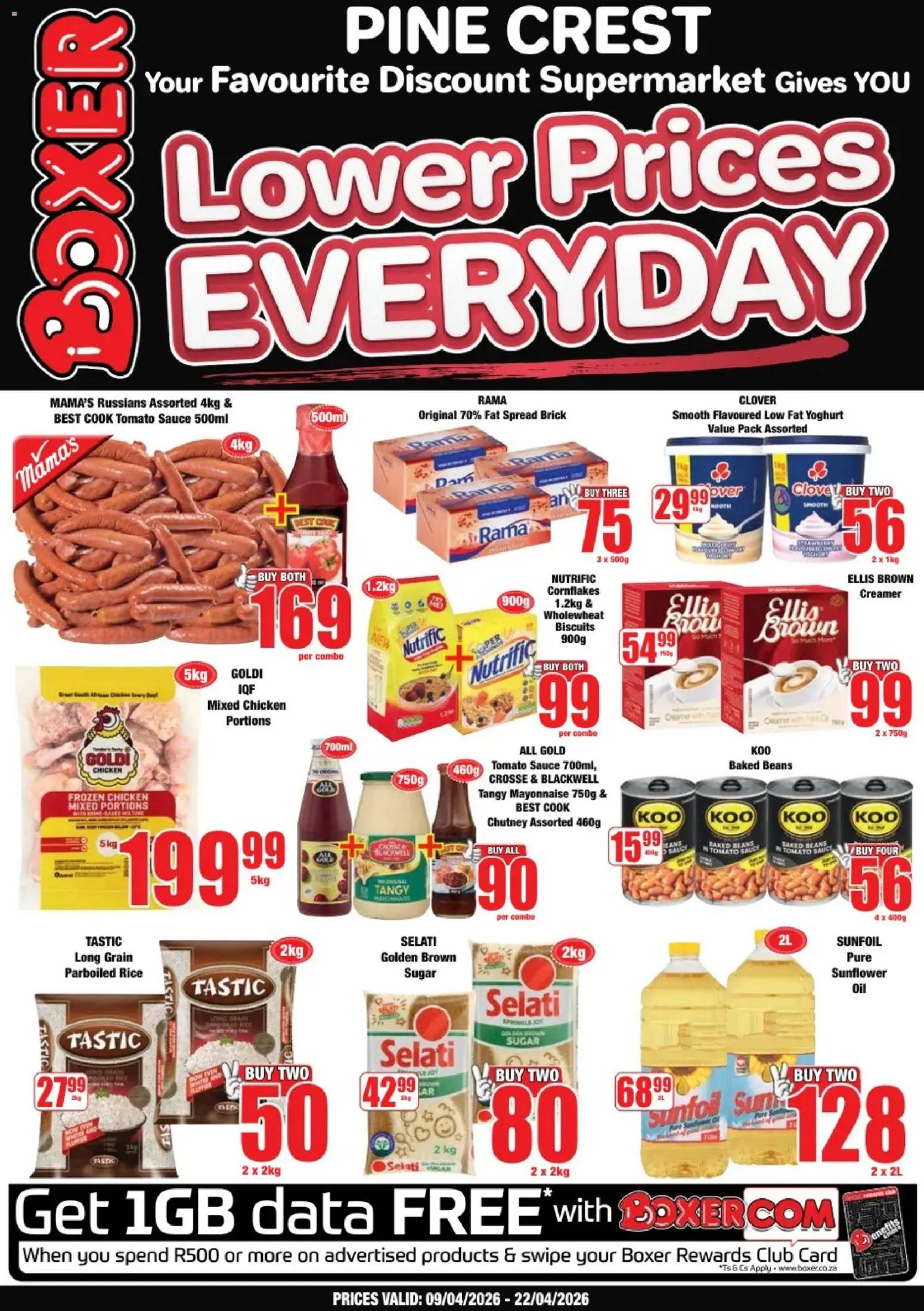 New Boxer catalogue – valid from 09.04.2026 | Page: 1 | Products: Yoghurt, Chicken, Mayonnaise, Sauce